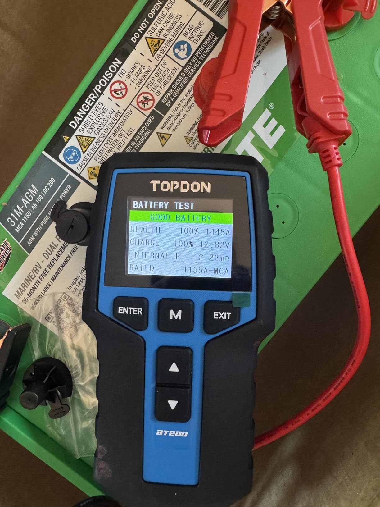TOPDON BT200 Car Battery Tester, 12V/24V, 100-2000 CCA Load Tester customer photo 2