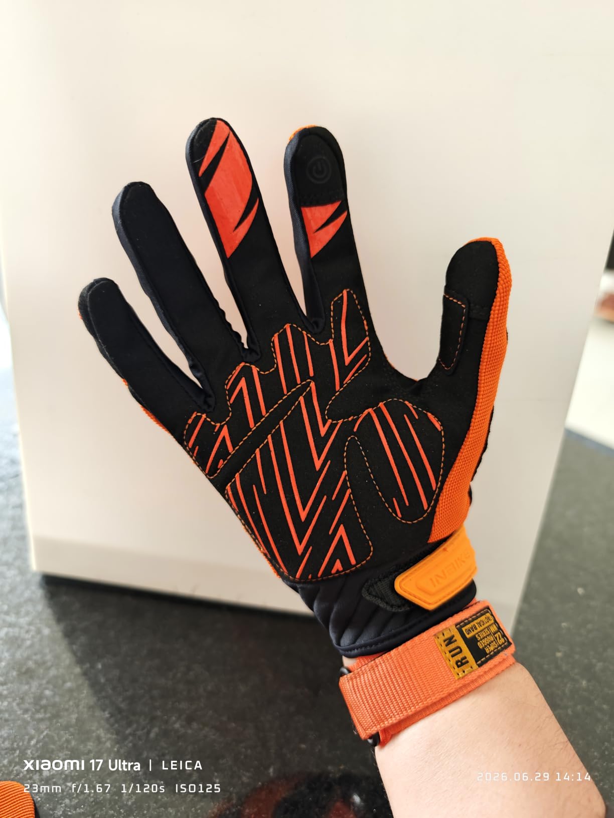 INBIKE Mountain Bike Gloves for Men Knuckle Guard Padded Cycling Gloves customer photo 2