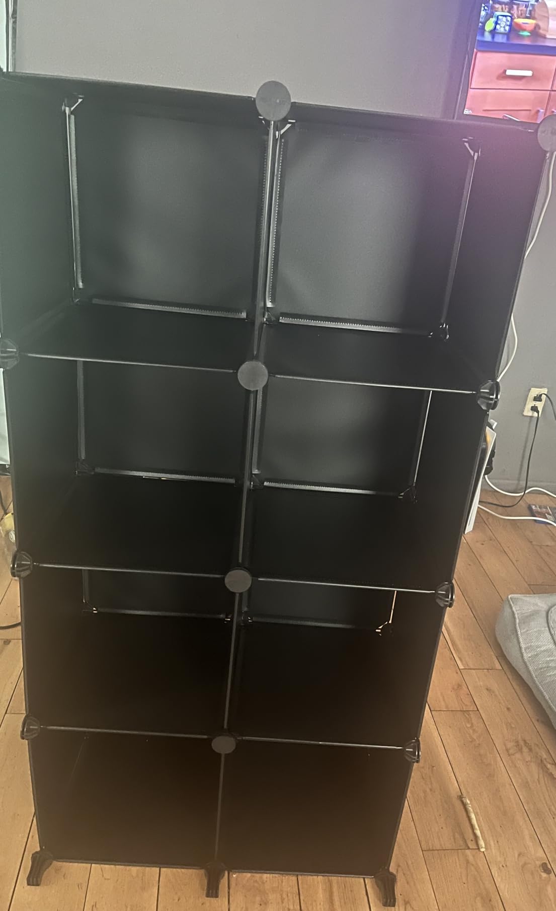 HOMIDEC Closet Organizers and Storage, 9 Cube Storage Organizer, Black customer photo 2