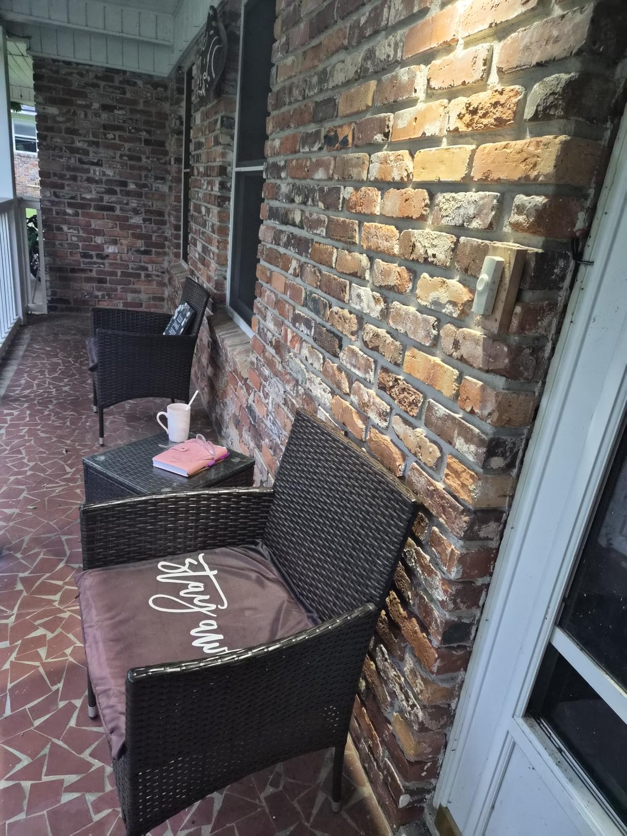 Greesum 3 Pieces Patio Furniture Sets Outdoor PE Wicker Chairs,Beige customer photo 2