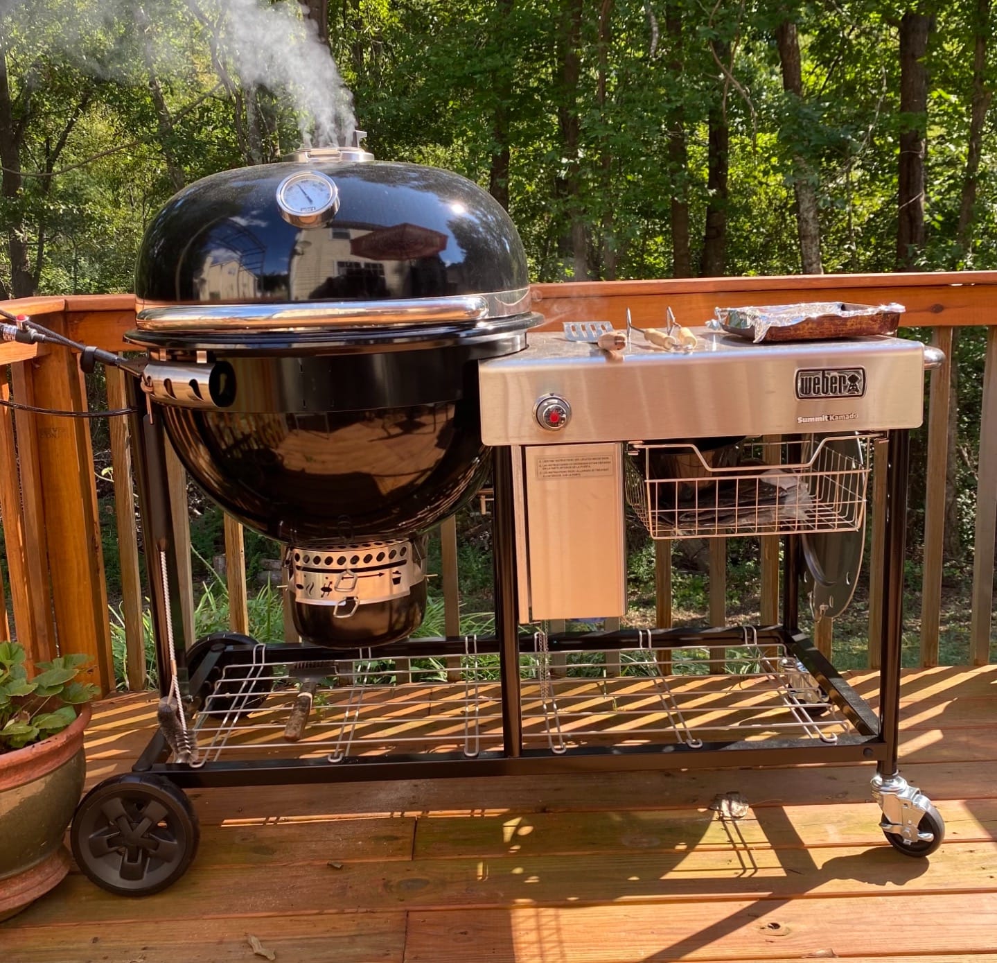 Weber® Summit® Kamado S6 Charcoal Grilling Center with Gas Ignition, Black customer photo 2