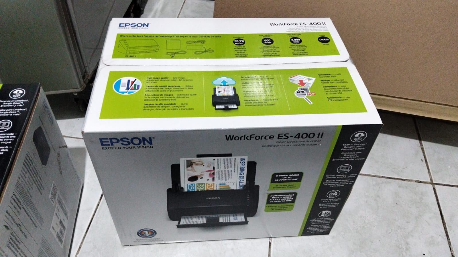 Epson Workforce ES-400 II High-Speed Color Duplex Desktop Document Scanner customer photo 2