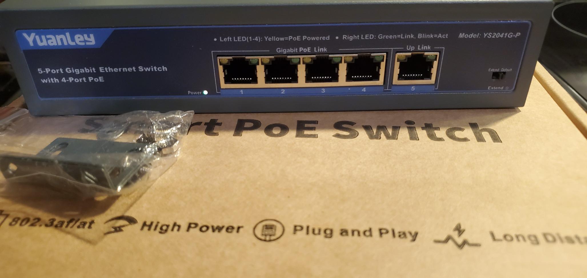 YuanLey 8 Port Gigabit PoE Switch with 2 Gigabit Uplink, 8 PoE+ Port 1000Mbps, 1 SFP Port, 120W 802.3af/at, Metal, Qos, Unmanaged Plug and Play AI Smart Detection Ethernet Switch customer photo 2