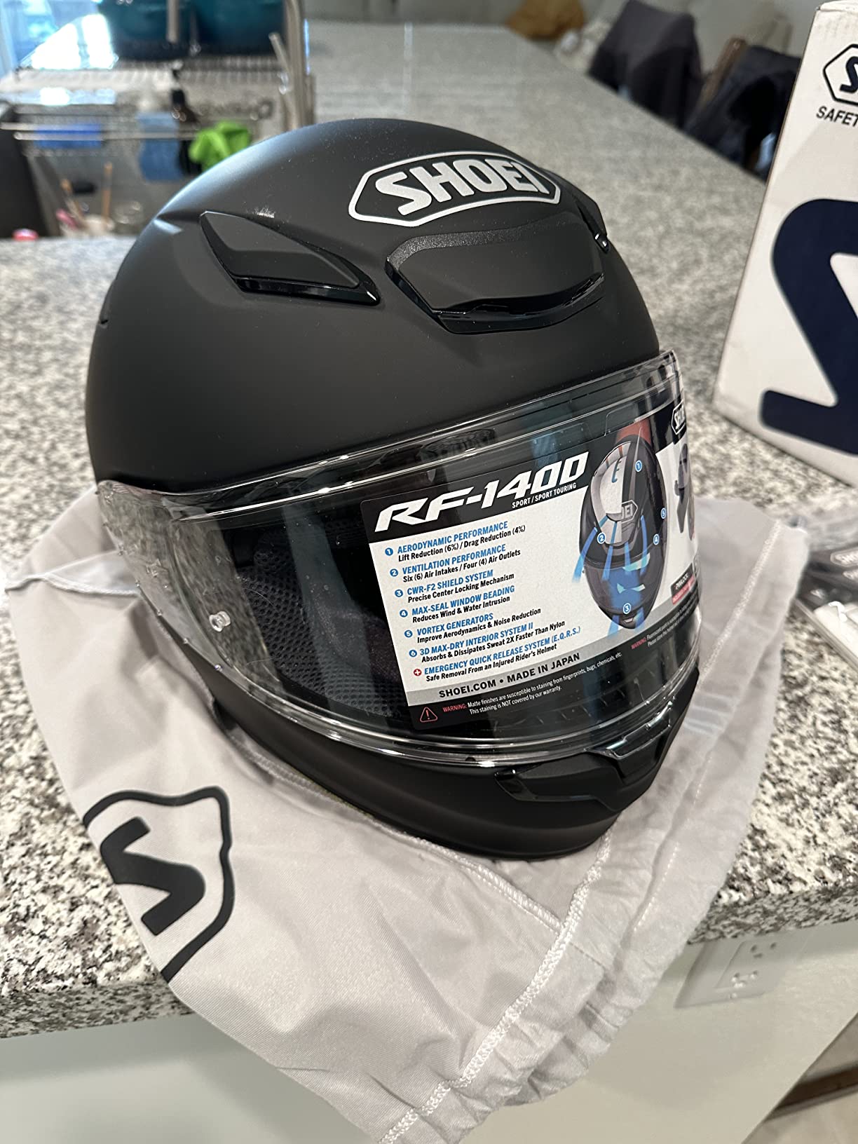 Shoei RF-1400 Full Face Motorcycle Helmet customer photo 2