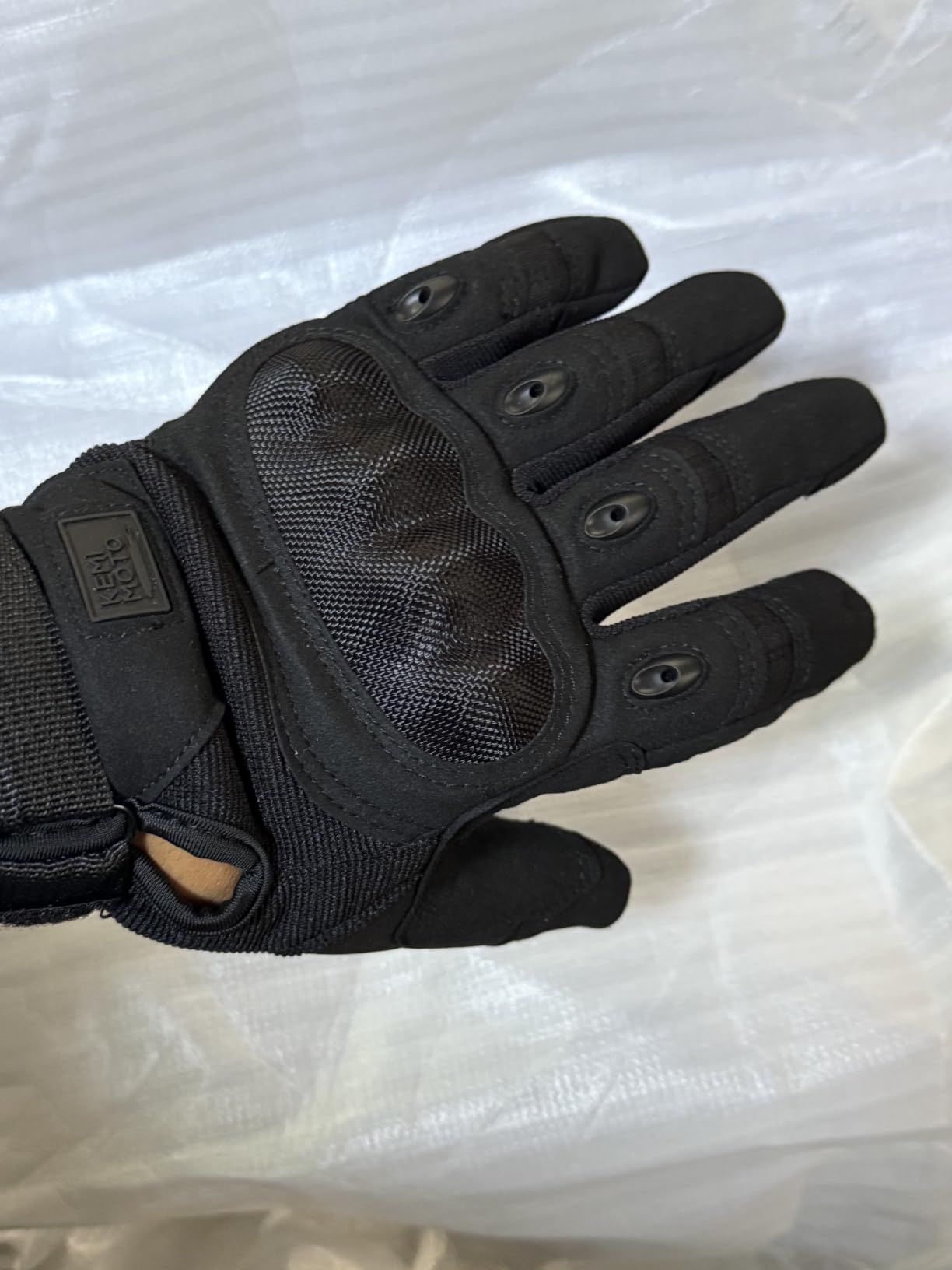 KEMIMOTO Tactical Gloves for Men, Touchscreen Motorcycle Gloves with Hard Shell & Palm Padding for Sports Motorcycle Cycling Tactical Airsoft Paintball Hunting Hiking Camping Climbing customer photo 2