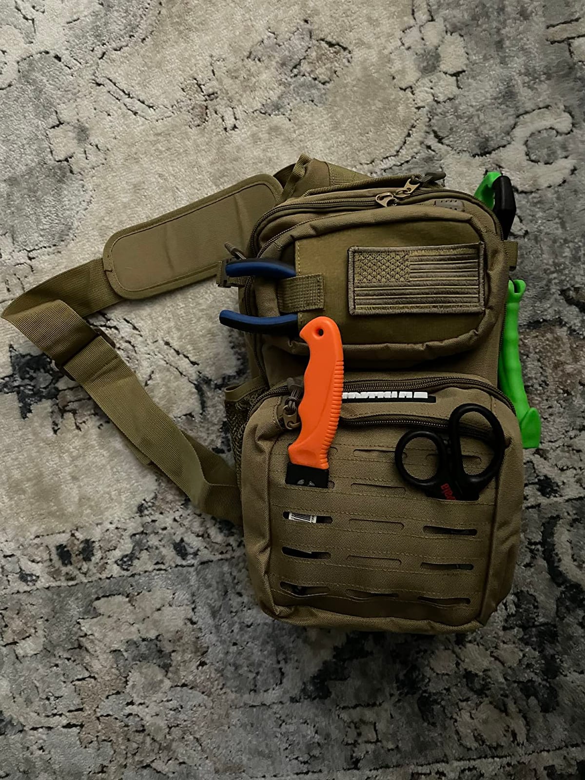 KastKing Blowbak Fishing Sling Bag, Fishing Backpack with Rod Holder | Fishing Bag Storge Fishing Gear, Gift for Men, Molle System, Water-Resistant Material customer photo 2