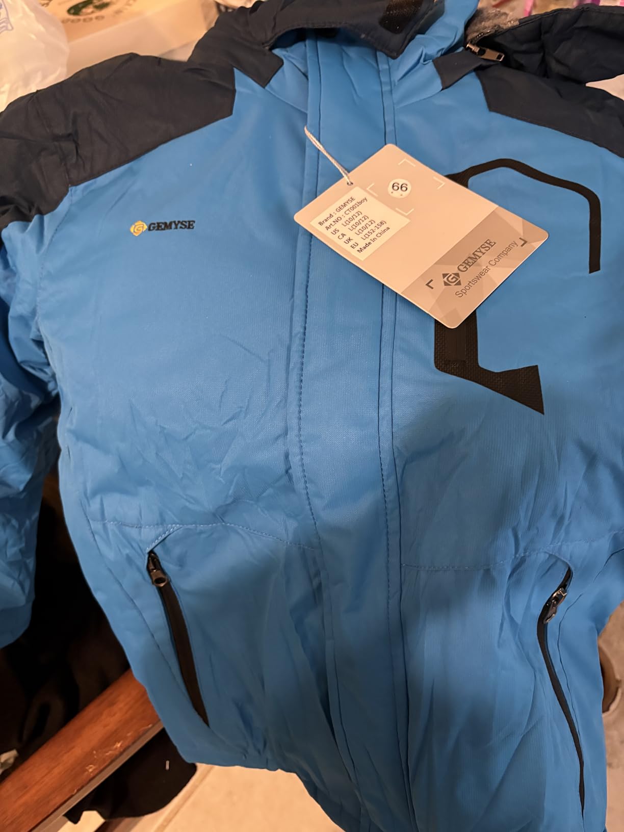 GEMYSE Boy's Waterproof Ski Jacket Fleece Winter Coat with Detachable Hood customer photo 2