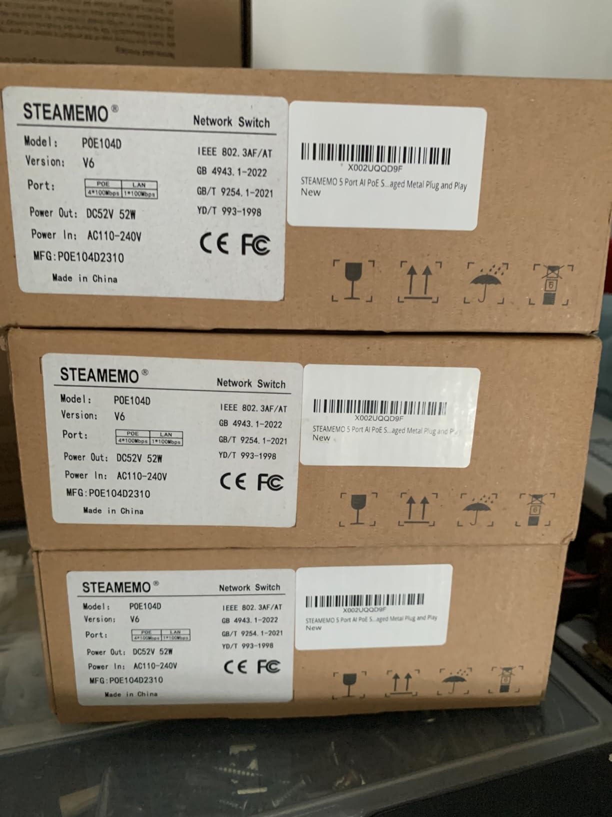 STEAMEMO 5 Port PoE+ Switch | Easy Smart Managed Ethernet Switch | Support VLAN, QoS | 52W Total PoE Budget | Fanless Metal | Plug & Play (Desktop/Wall Mount) customer photo 2