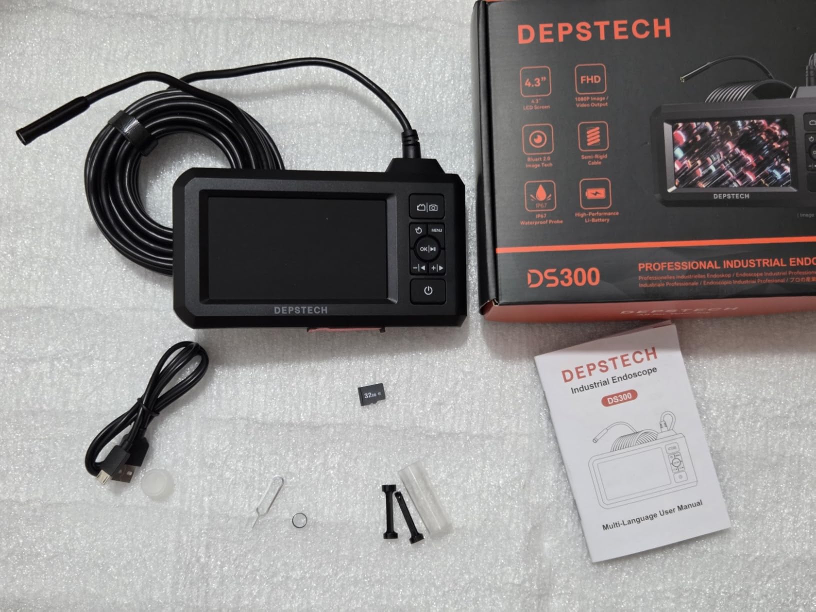 DEPSTECH Endoscope Camera with Light, Dual Lens Inspection Borescope 16.5FT customer photo 2
