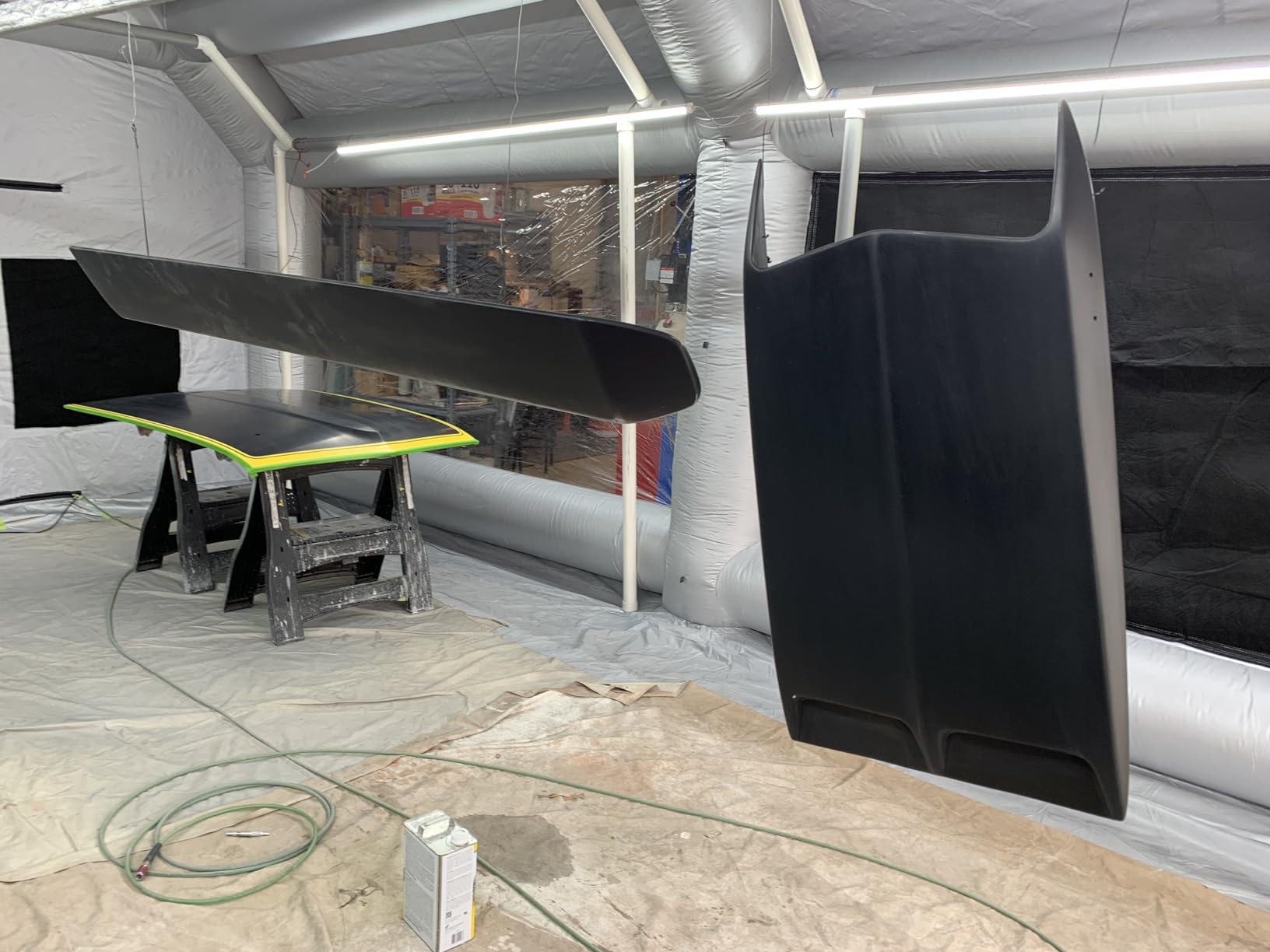 30X20X13FT Inflatable Spray Paint Booth Tent with Upgrade High-Power Blowers 1100W+950W, Professional Car Workstation Portable Auto Paint Booth for Trucks or Other Big Items Painting customer photo 2