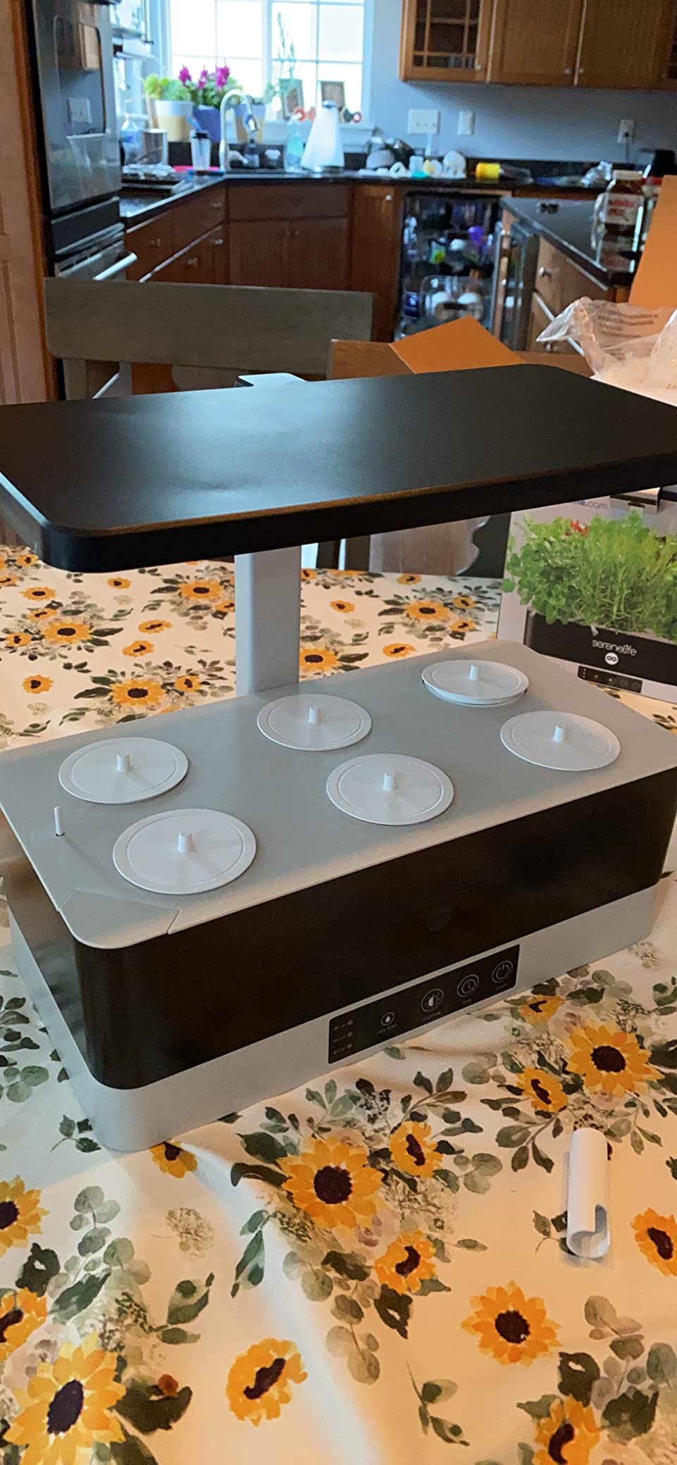 SereneLife Smart Starter Kit-Hydroponic Herb Garden Indoor Plant System w/Height Adjustable LED Grow Lights, 6 pods, 3 Modes-Home Kitchen, Bedroom, Office SLGLF130 (Black) customer photo 1