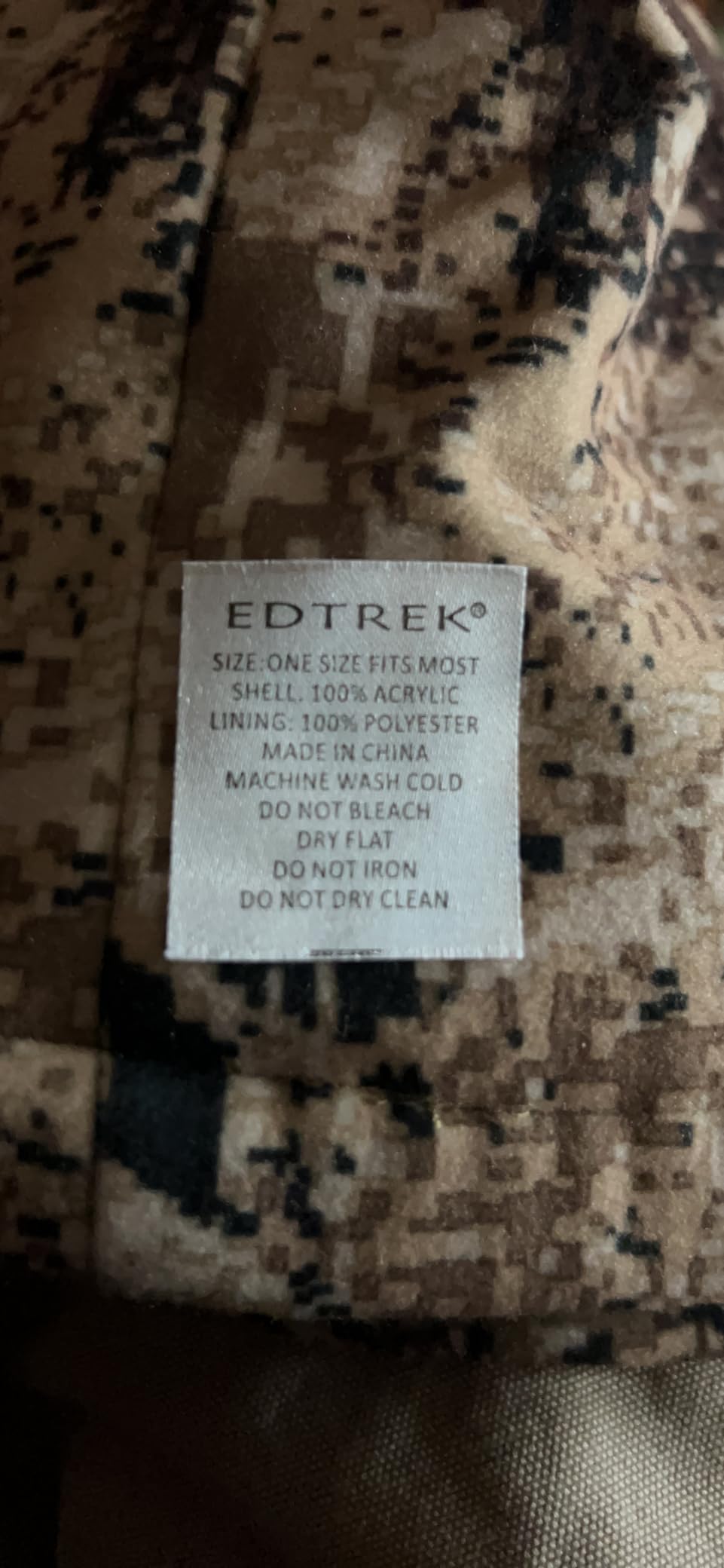 EDTREK Waterproof and Windproof Camo Beanie - Timber and Blaze Orange Camo Performance Hunting Hat customer photo 1