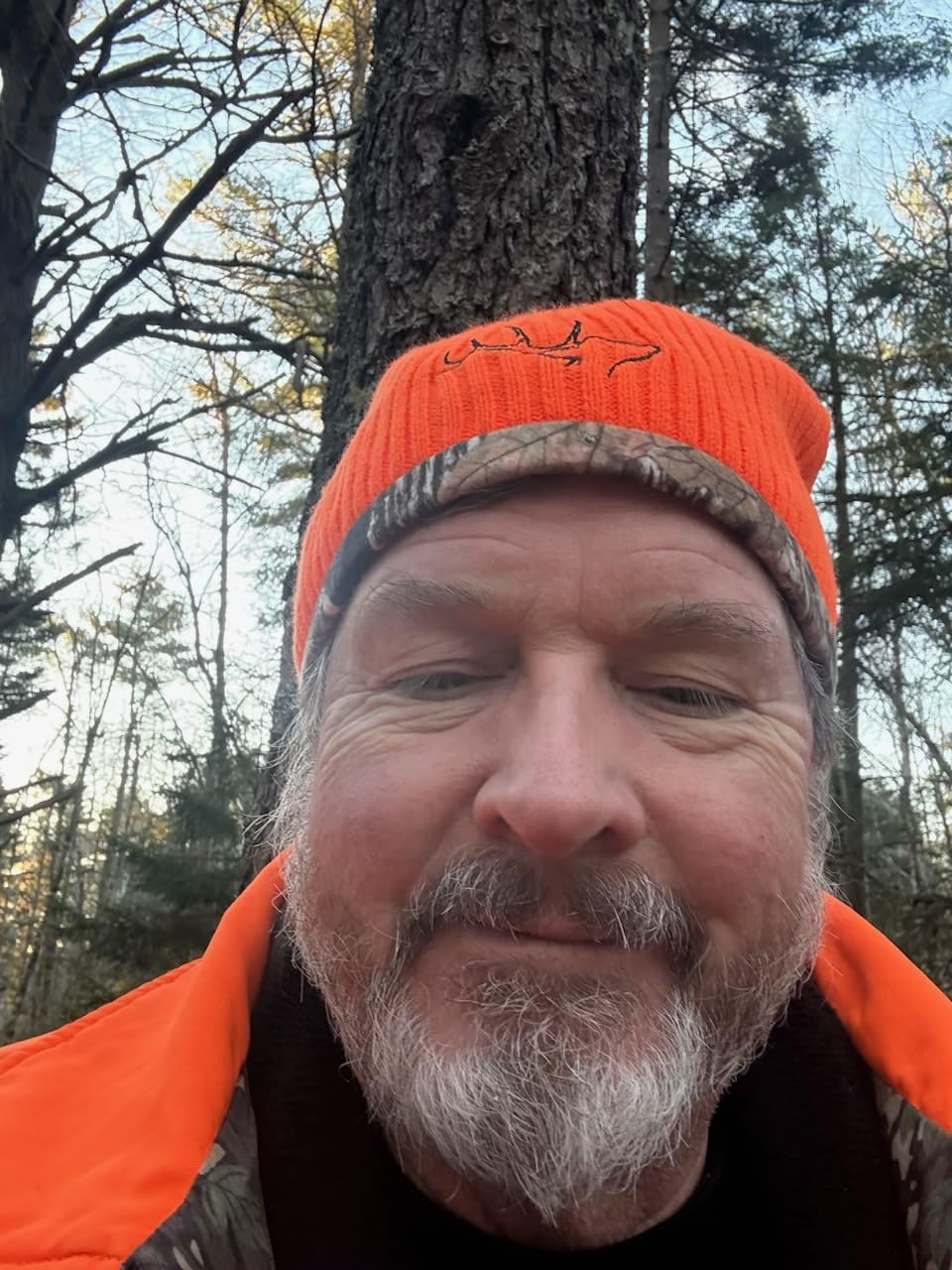 EDTREK Waterproof and Windproof Camo Beanie - Timber and Blaze Orange Camo Performance Hunting Hat customer photo 2