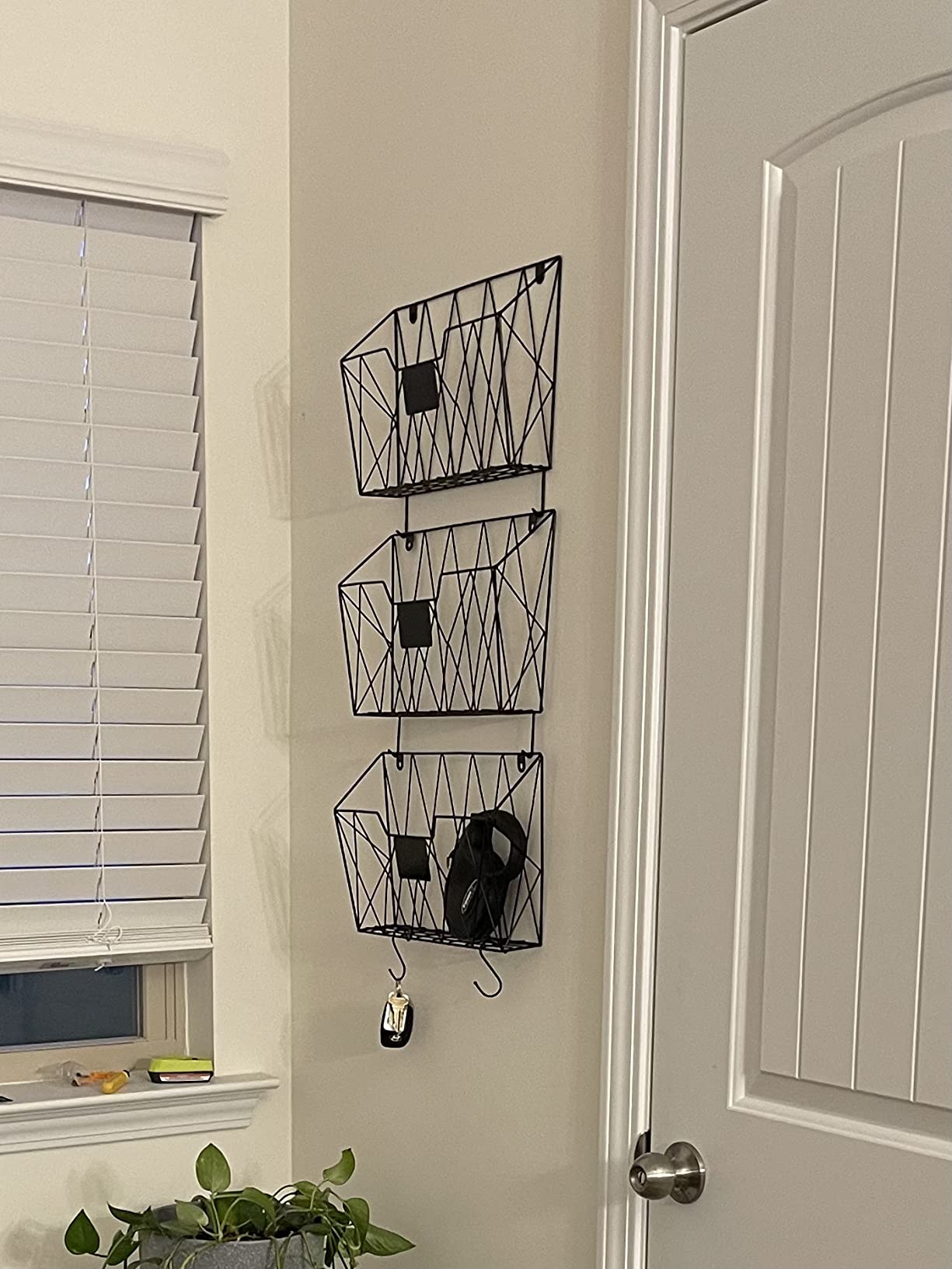 Wall File Organizer, 3 Pack Metal Wall Basket File Holder for Home Office customer photo 1