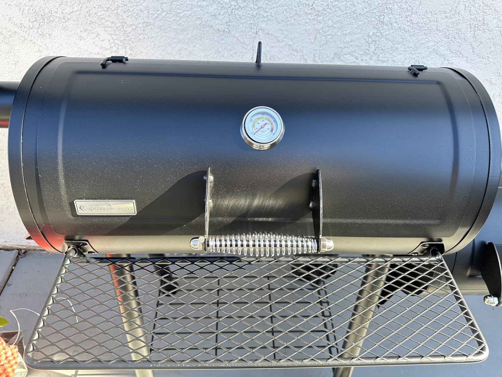 MFSTUDIO Barrel Charcoal Grill w/Offset Smoker w/ 512 SQ.IN. Cooking Area customer photo 1