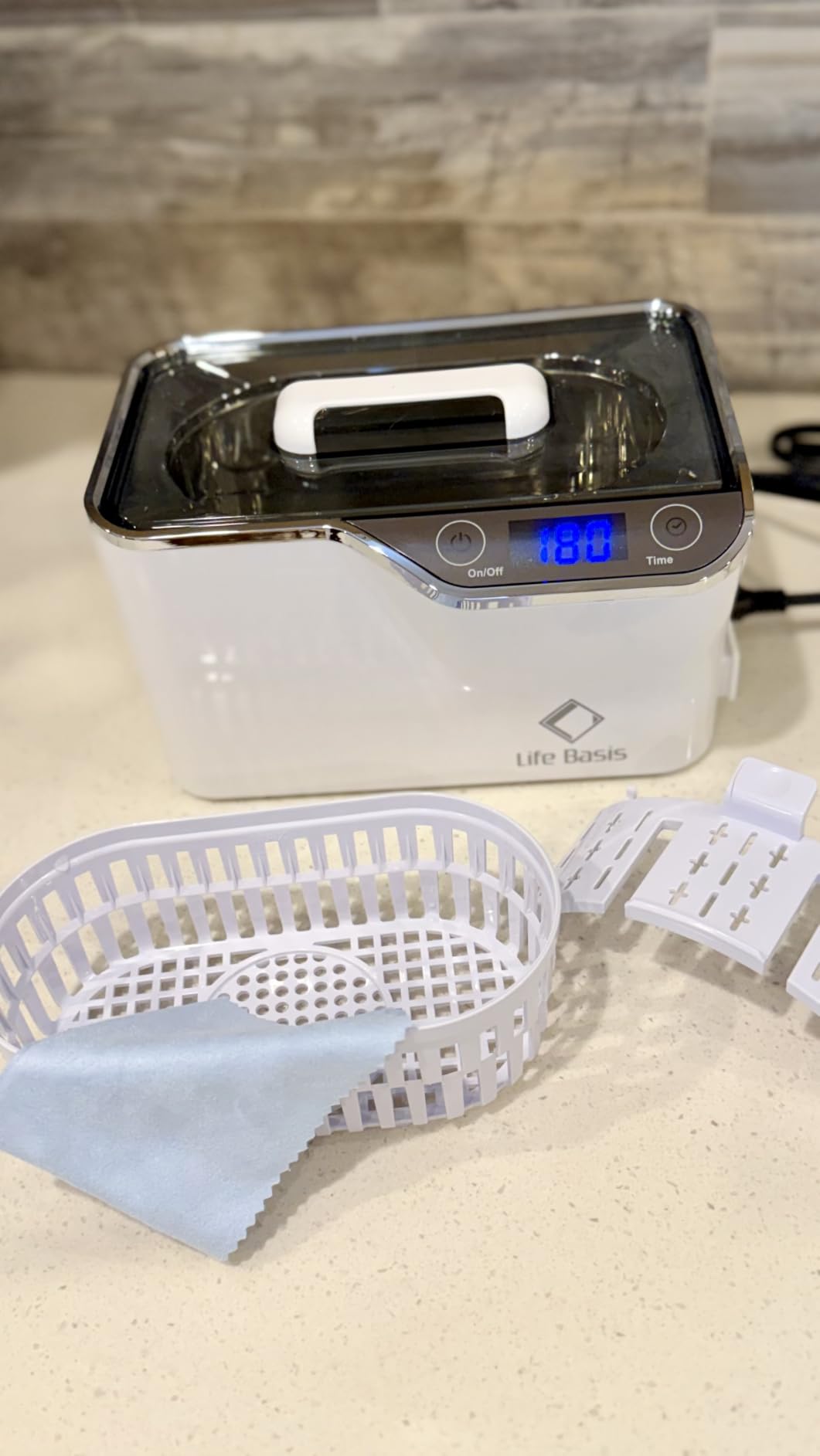 LifeBasis Professional Ultrasonic Jewelry Cleaner 600ml (20 oz), Silver customer photo 1