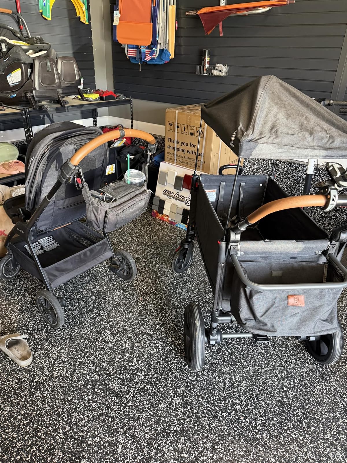 EVER ADVANCED Side-Unzip Stroller Wagon for 2 Kids - 2-in-1 Bench Mode & All-Terrain Push-Pull Wagon - Spica Cast & Special Needs Friendly - JPMA Certified, UV Canopy, Foldable for Zoo, Beach & Travel customer photo 1