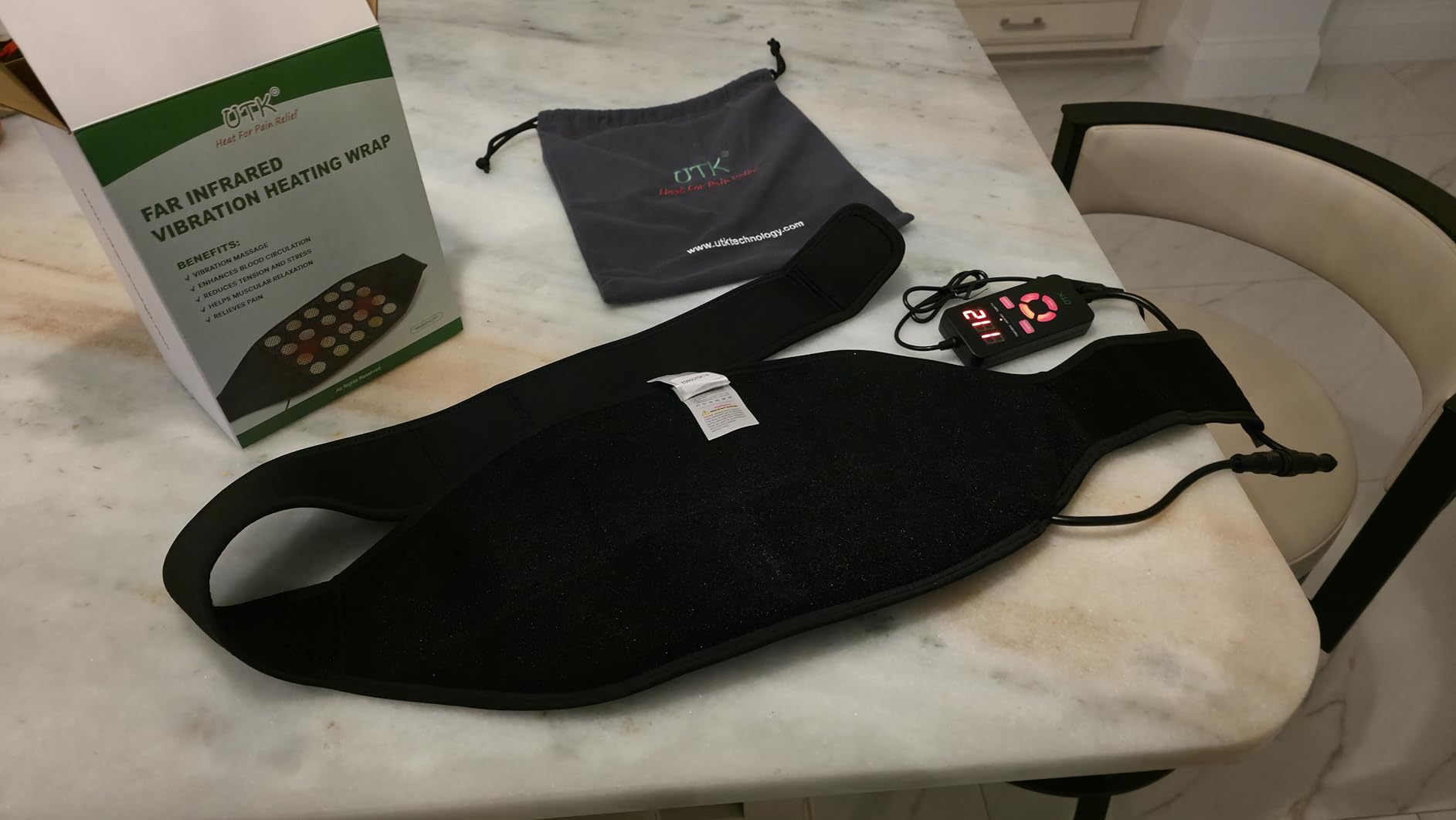 UTK Massage Far Infrared Heating Pad for Back Pain Relief customer photo 1