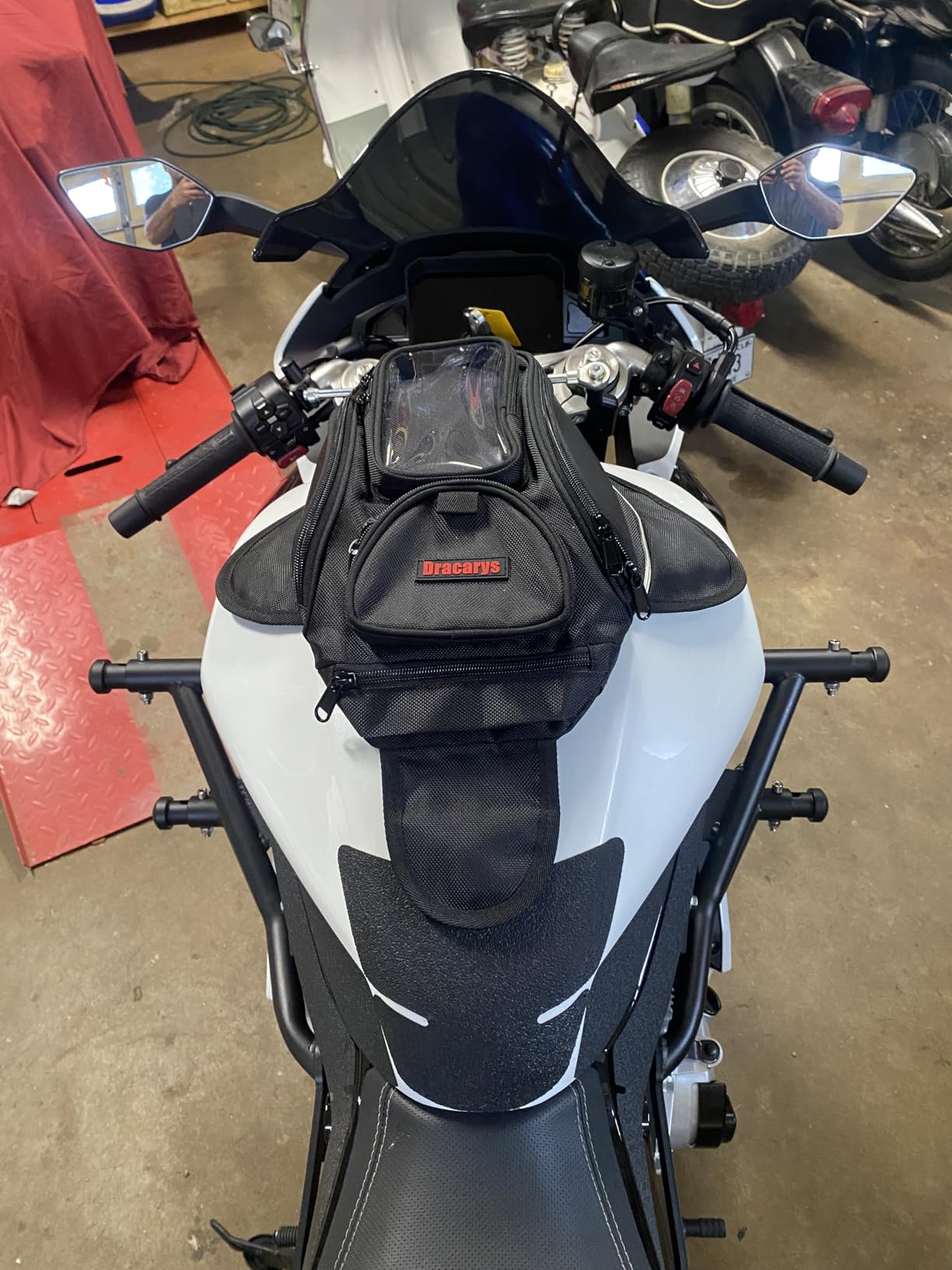 Dracarys Motorcycle Tank Bag - Oxford Saddle Black Motorbike Bag - Strong Magnetic Bag for Honda Yamaha Suzuki Kawasaki Harley customer photo 1