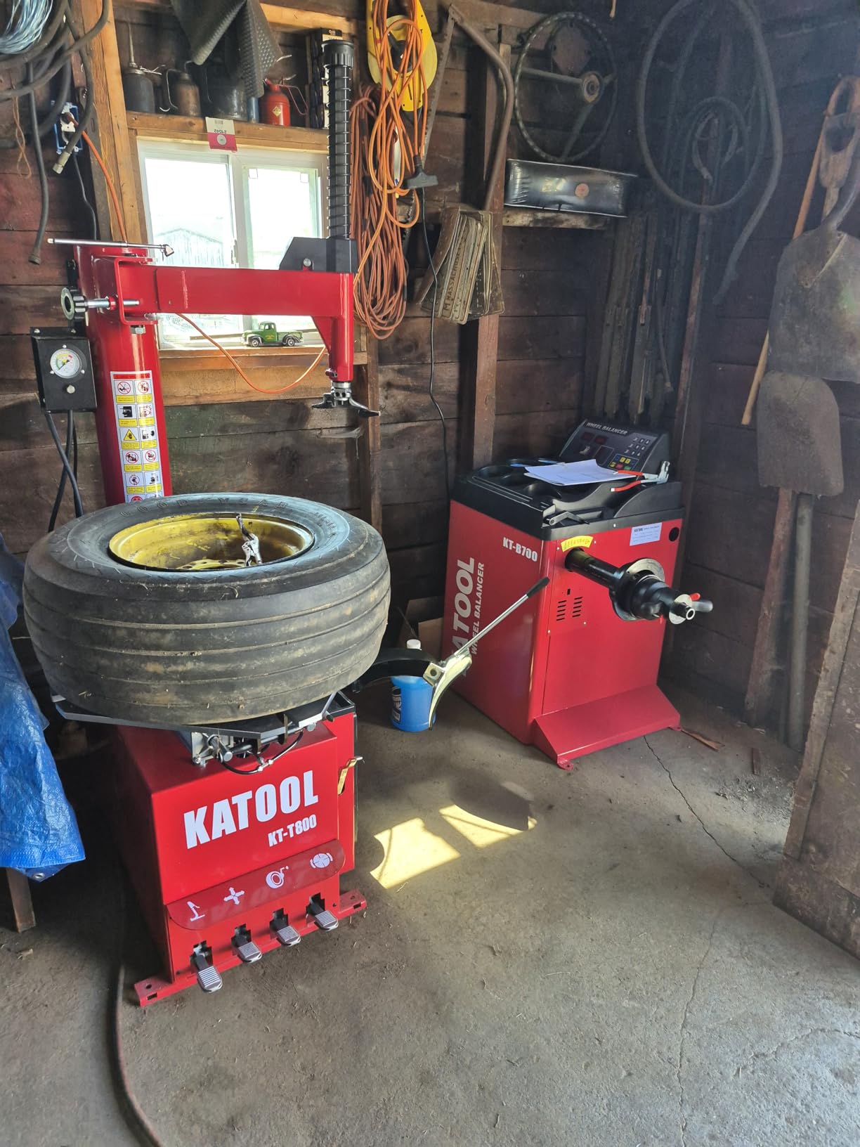 KATOOL 2.0HP Tire Changer Wheel Changers Machine Combo Inside Clamp 14