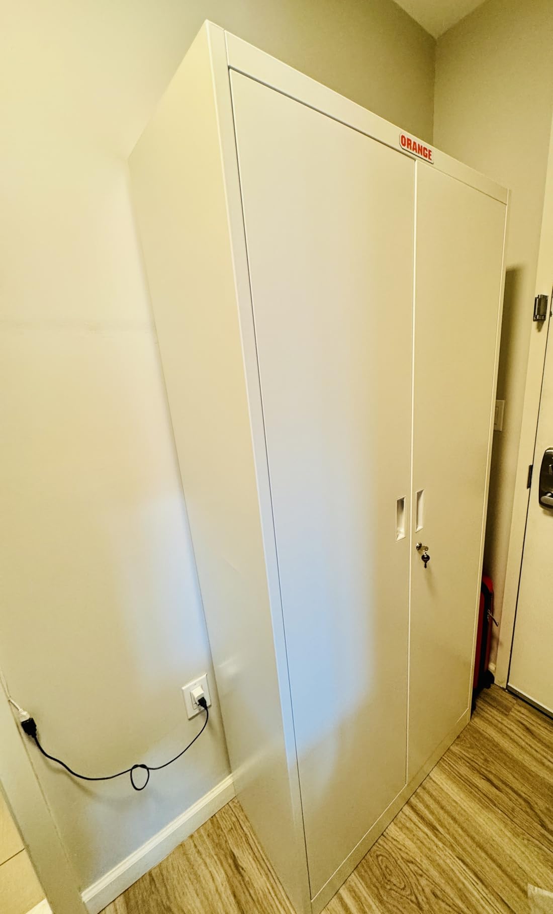 CJF Metal Storage Cabinet, Locking Cabinet with Adjustable Shelf and 2 Drawers, Metal Cabinets for Office, Home, Garage 36