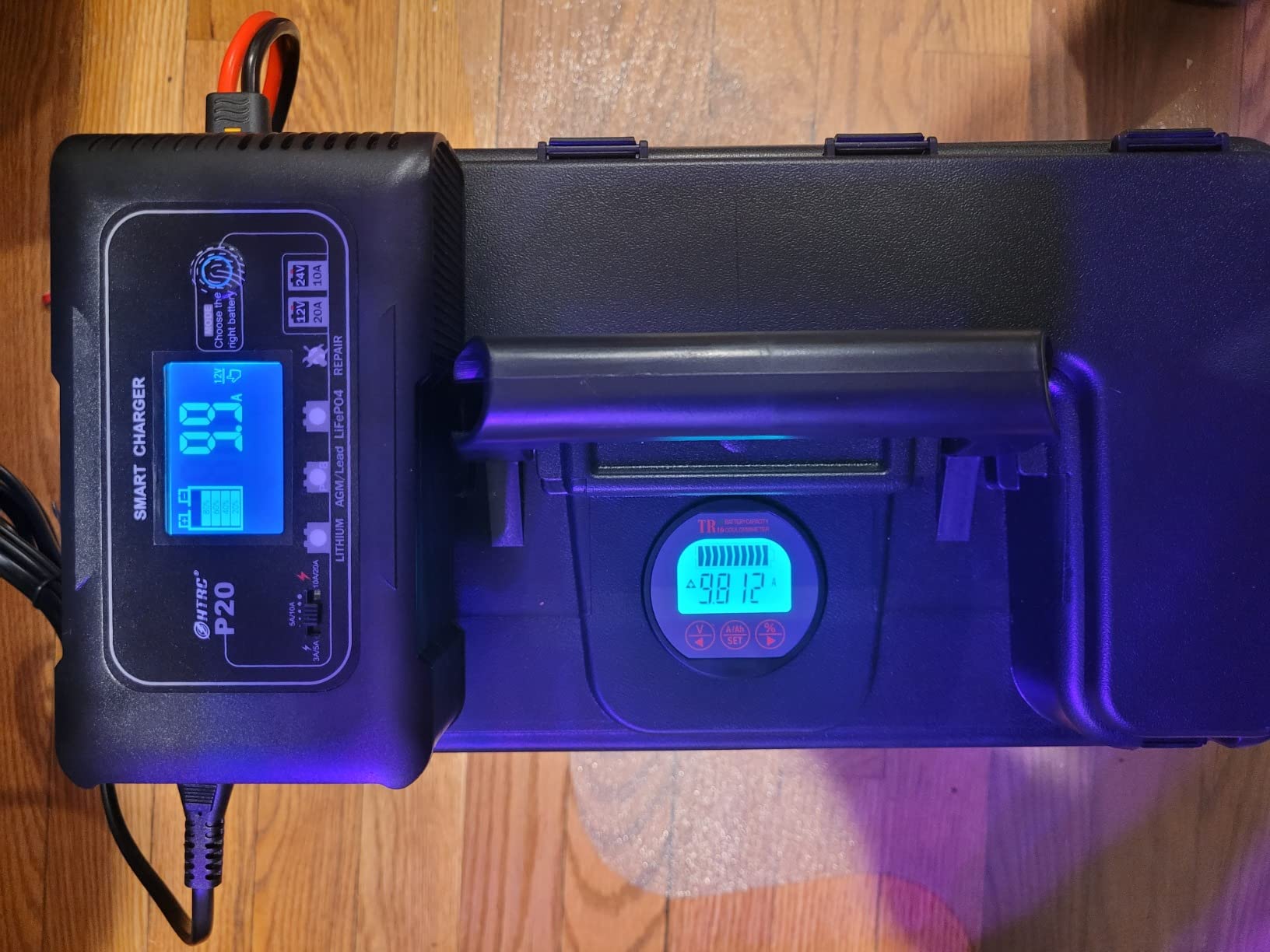 20-Amp Smart Battery Charger,Lithium,LiFePO4,Lead-Acid(AGM/Gel/SLA..) Car Battery Charger,Trickle Charger, Maintainer/deep Cycle Charger,12V/20A and 24V/10A,for Boat,Motorcycle,Lawn Mower,Golf cart.. customer photo 2