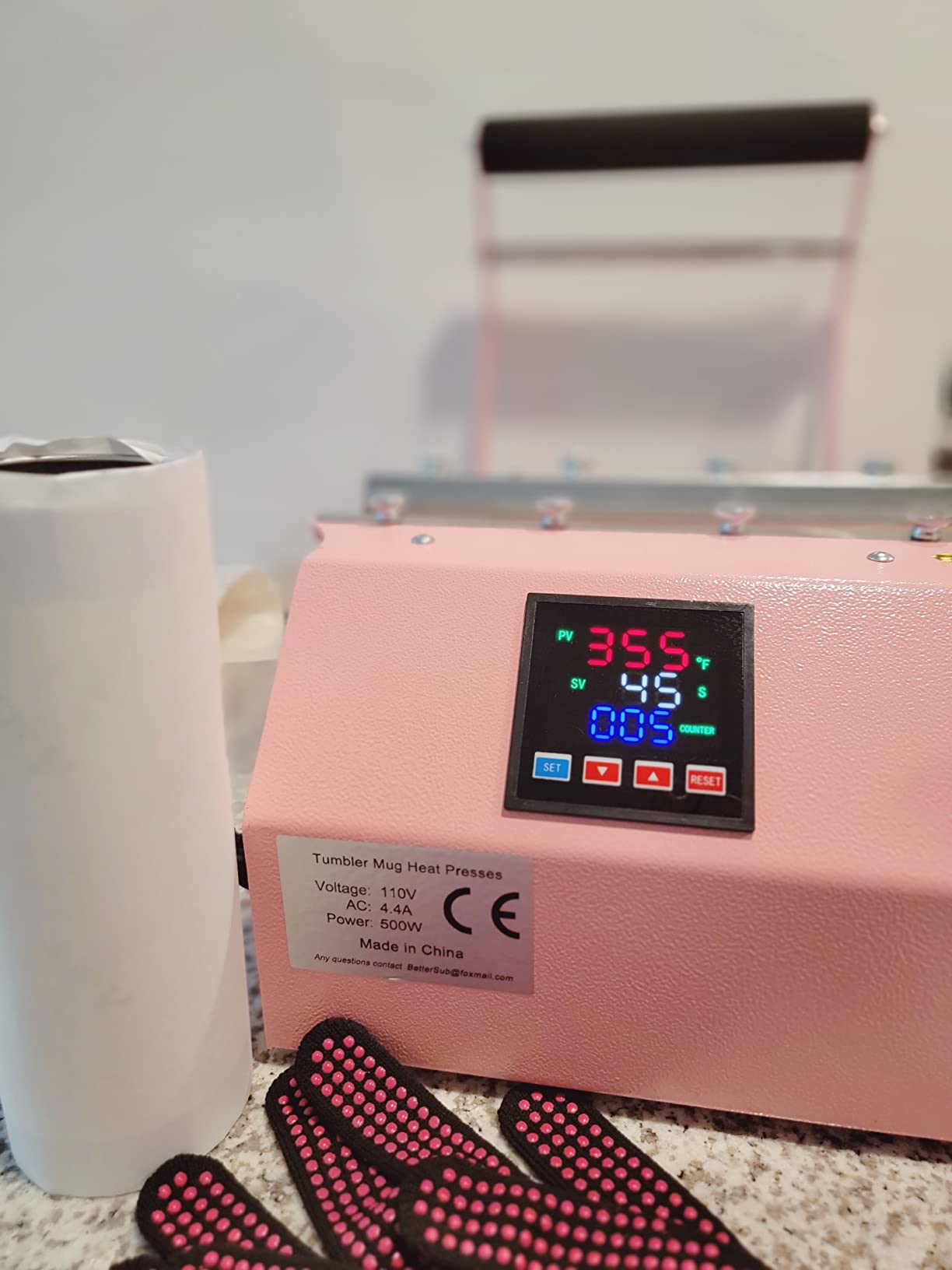 BetterSub Tumbler Heat Press Machine for 30 OZ 20 OZ 16 OZ Straight Skinny Tumblers - 2 x 11OZ/15OZ Mug Sublimation Print Heat Transfer at One Time customer photo 2