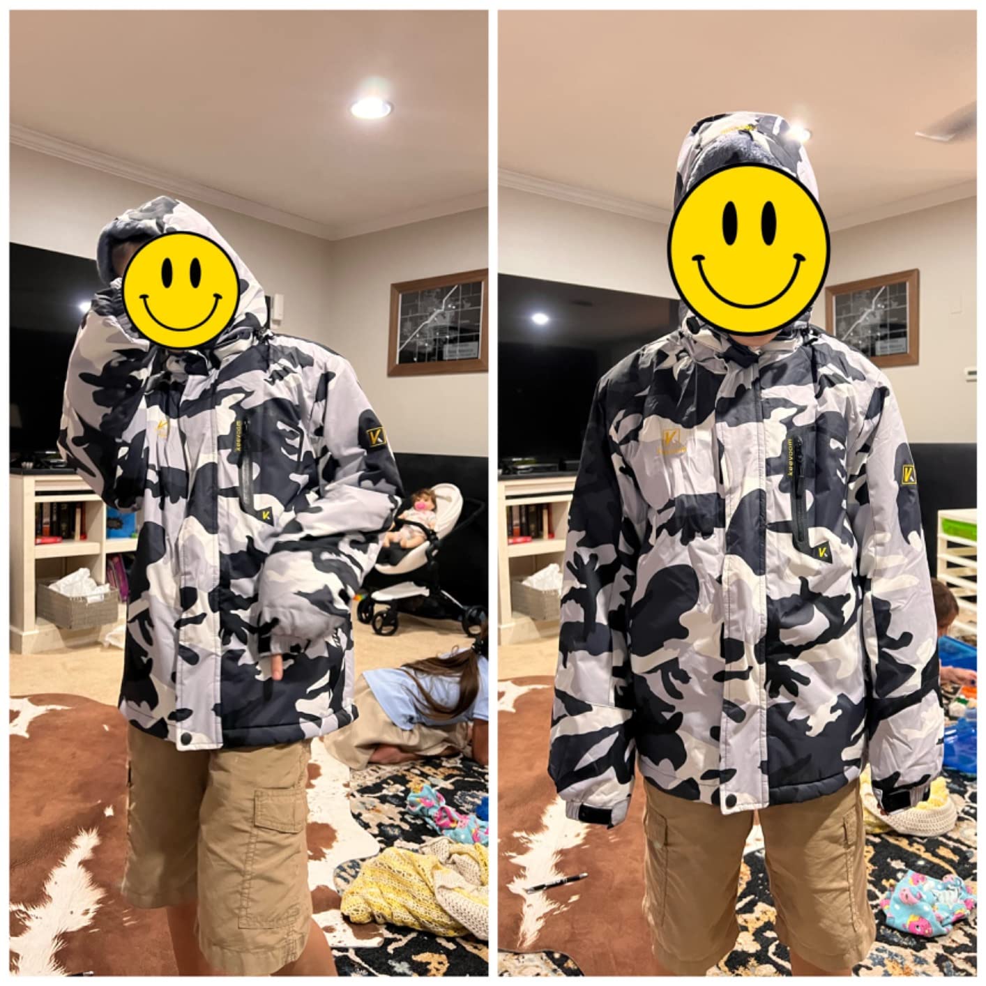 Keevoom Boy's Waterproof Ski Jacket Winter Warm Thick Snow Coat Windproof Fleece Kids Outdoor Hooded Snowboard Jackets customer photo 1