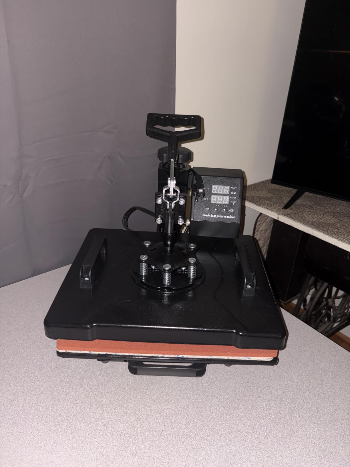 TOPDEEP 8 in 1 Heat Press Machine 12x15 inch, Combo Swing Away T Shirt Pressing Machine, Sublimation Heat Press Transfer Machine for T-Shirt Hat Cap Mug Plate customer photo 1