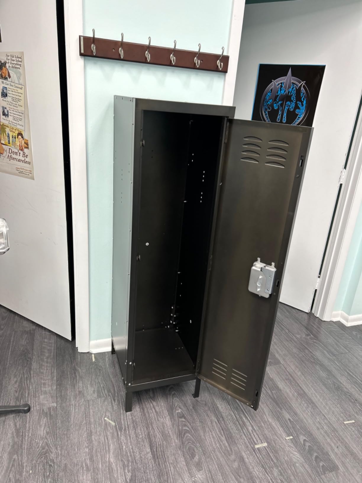 Metal Storage Locker, Lockable Employees Metal Locker with Door, 55