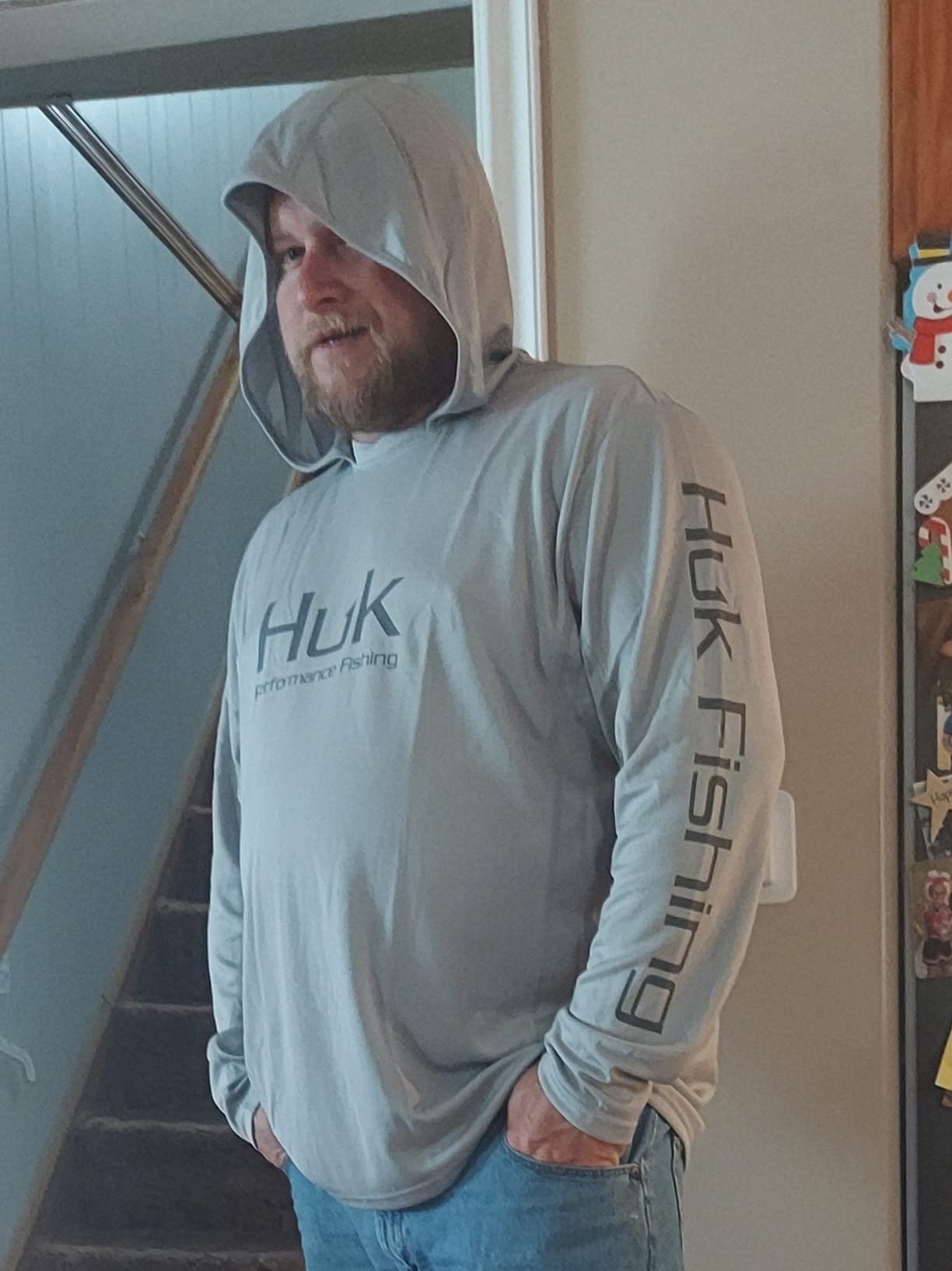 HUK Men's Icon X Hoodie | Long-Sleeve Performance Shirt with UPF 30+ Sun Protection customer photo 2