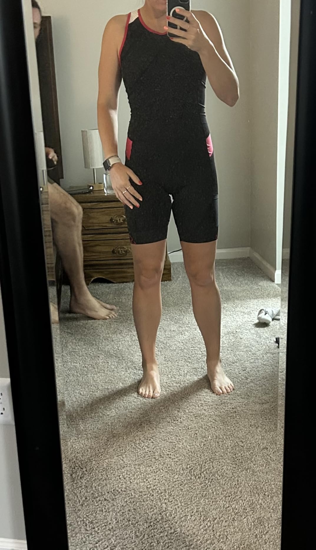 Santic Women's Triathlon Suit One-Piece Sleeveless Tri Suit | Padded Quick-Dry Slimming for Running Swimming Cycling customer photo 1
