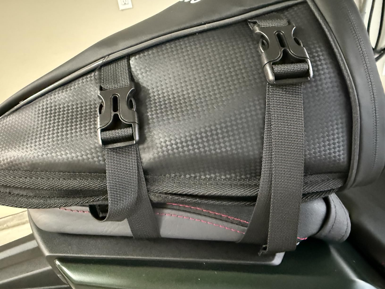 MOSISO Motorcycle Tail Bag Waterproof Polyester Storage Saddle Bag, Black | Multifunctional 10L Outdoor Sports Motorbike Rear Seat Light Tank Handbag Tool Carry Pouch with Shoulder Strap customer photo 1