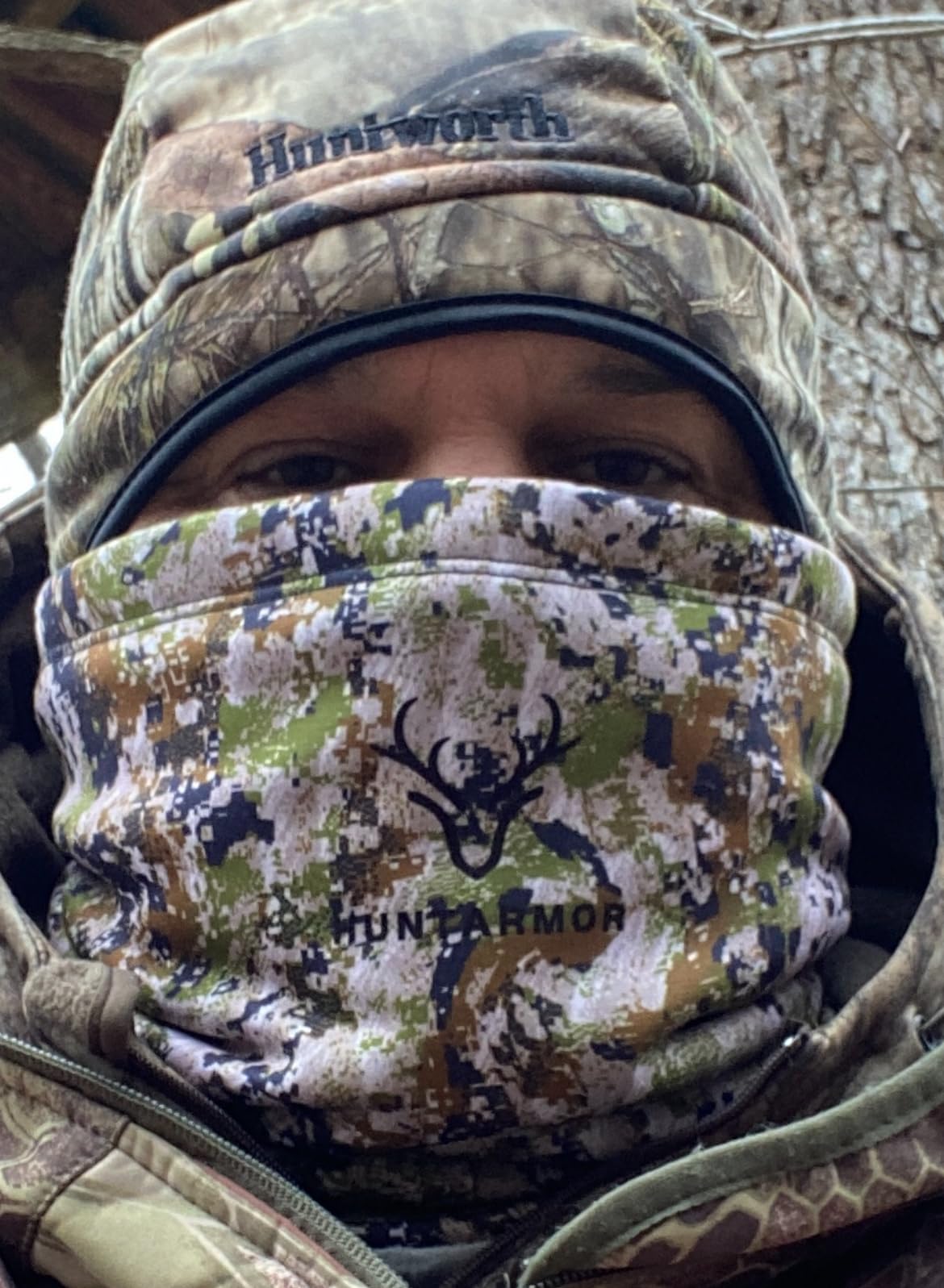 Stealth Hunter Neck Gaiter: Breathable Neck Hunting Gaiters, Men's Camo Stormproof Neck Gator, Comfortable Snow Cold Weather Neckwarmer customer photo 1