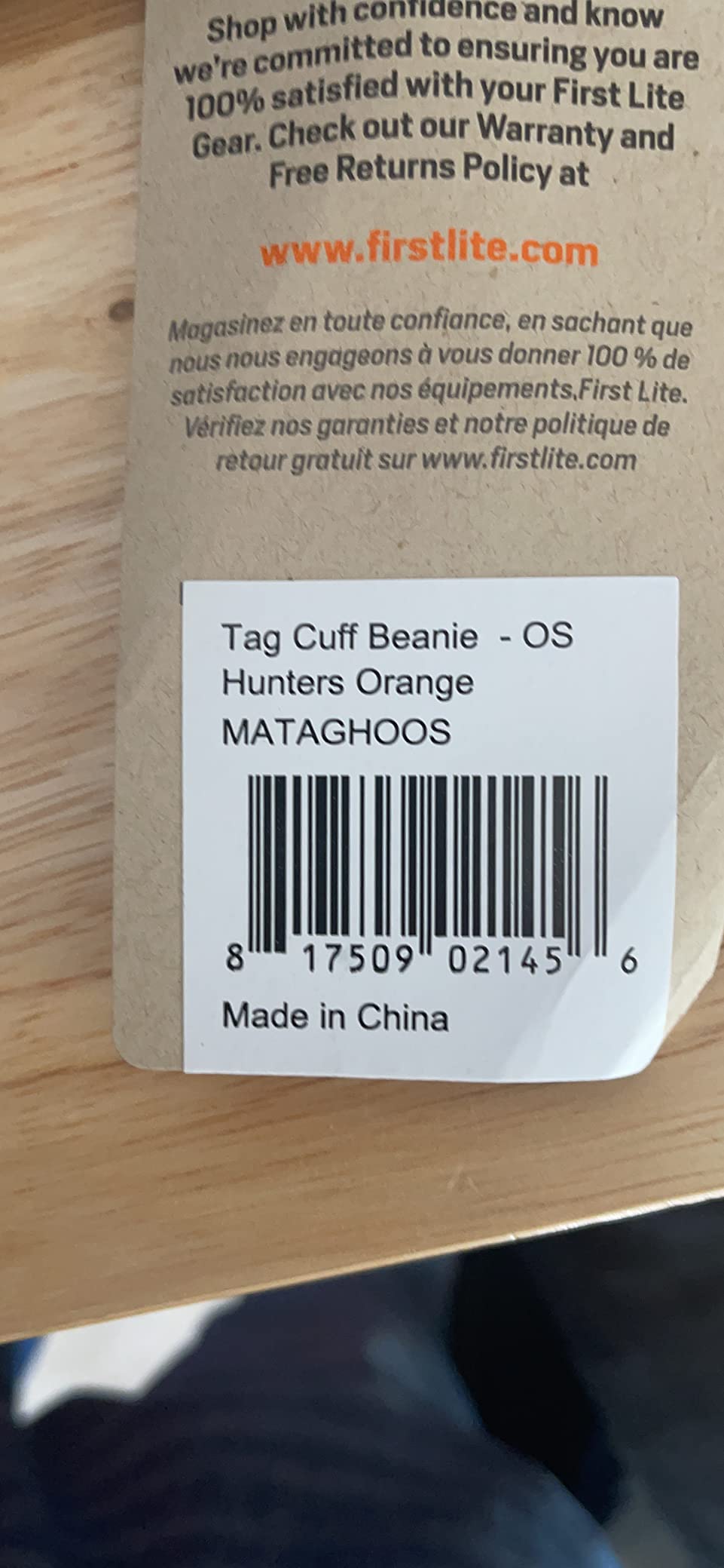 First Lite Tag Cuff Merino Wool Beanie - Warm Camo Hunting Hat customer photo 2