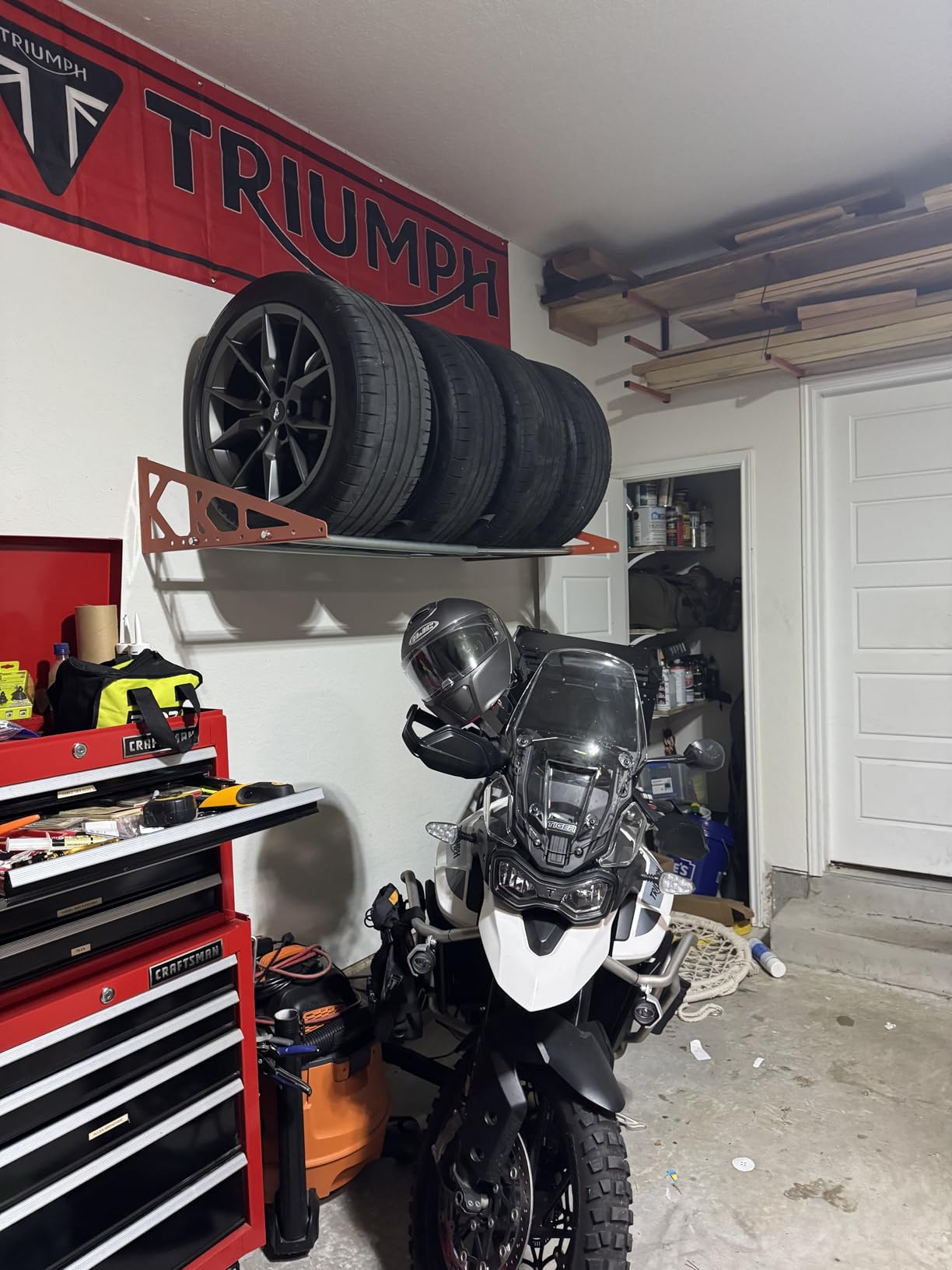 Tire Rack Wall Mount Adjustable 31