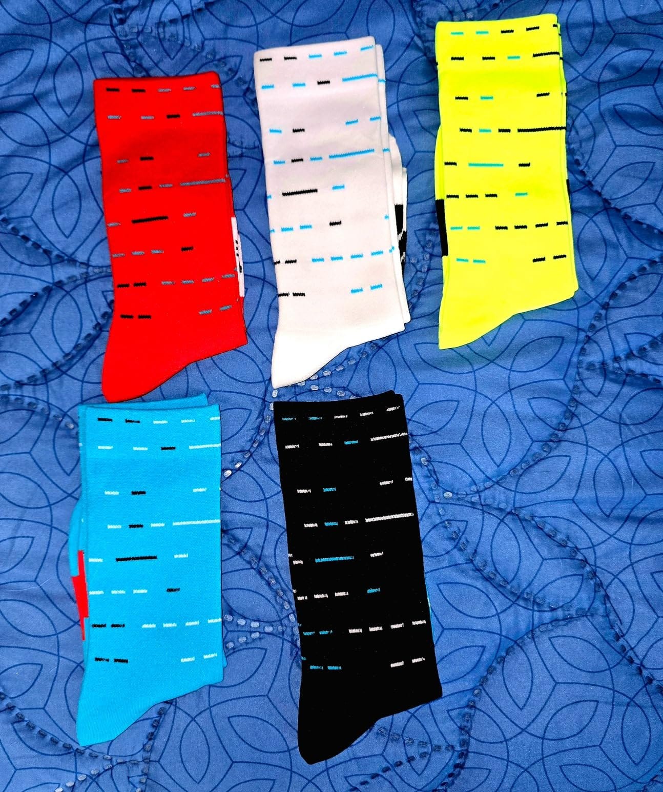 Cycling Socks Compression Athletic Crew Running Socks Mens Womens Hiking Riding Bike Workout Climbing Sports 5 Pairs customer photo 1