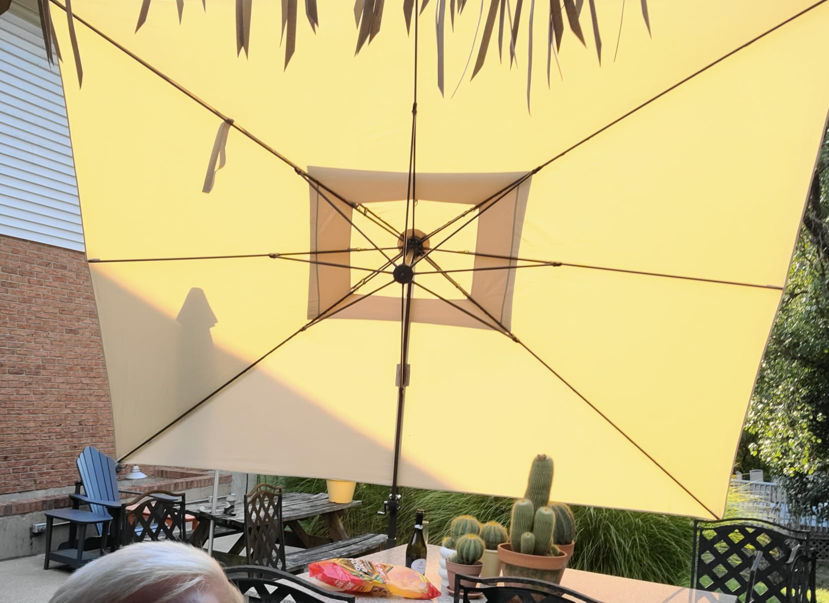 10x13FT Cantilever Patio Umbrella, Double Top 360° Rotation, Beige customer photo 2