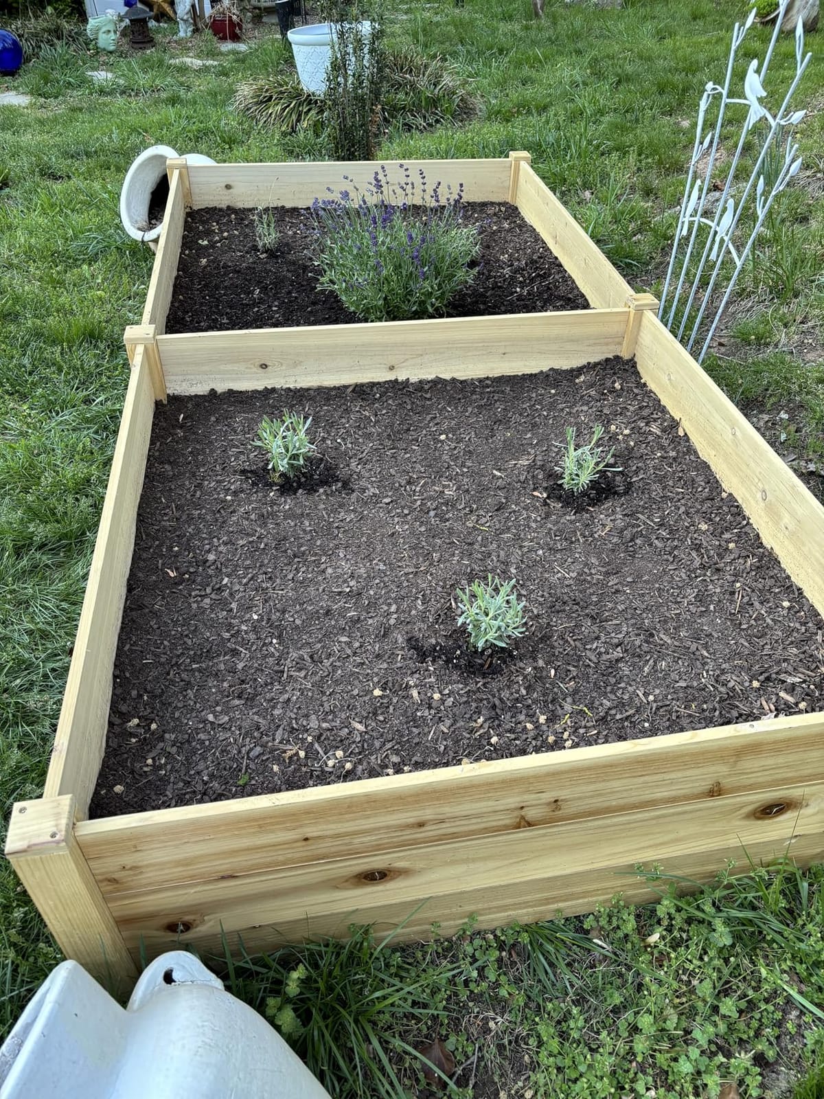 AMERLIFE 8x4 Ft Wood Raised Garden Bed, Durable 15 Inch Depth Planter Box for Vegetables, Herbs, and Flowers, Ideal for Outdoor Gardening with Open Base customer photo 1