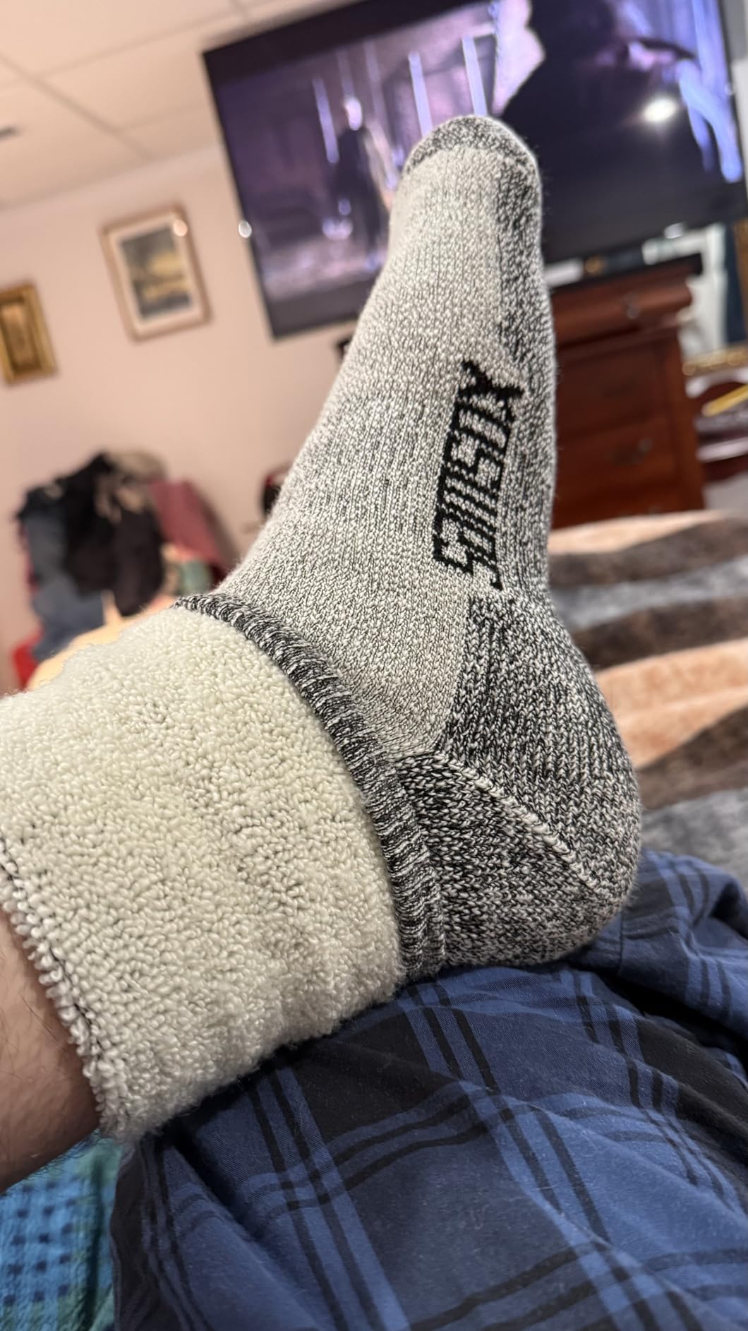 SAMSOX Merino Wool Boot Socks, Made in USA, Heavyweight with Full Cushion, Tactical Socks for Hunting (Bozeman) customer photo 1