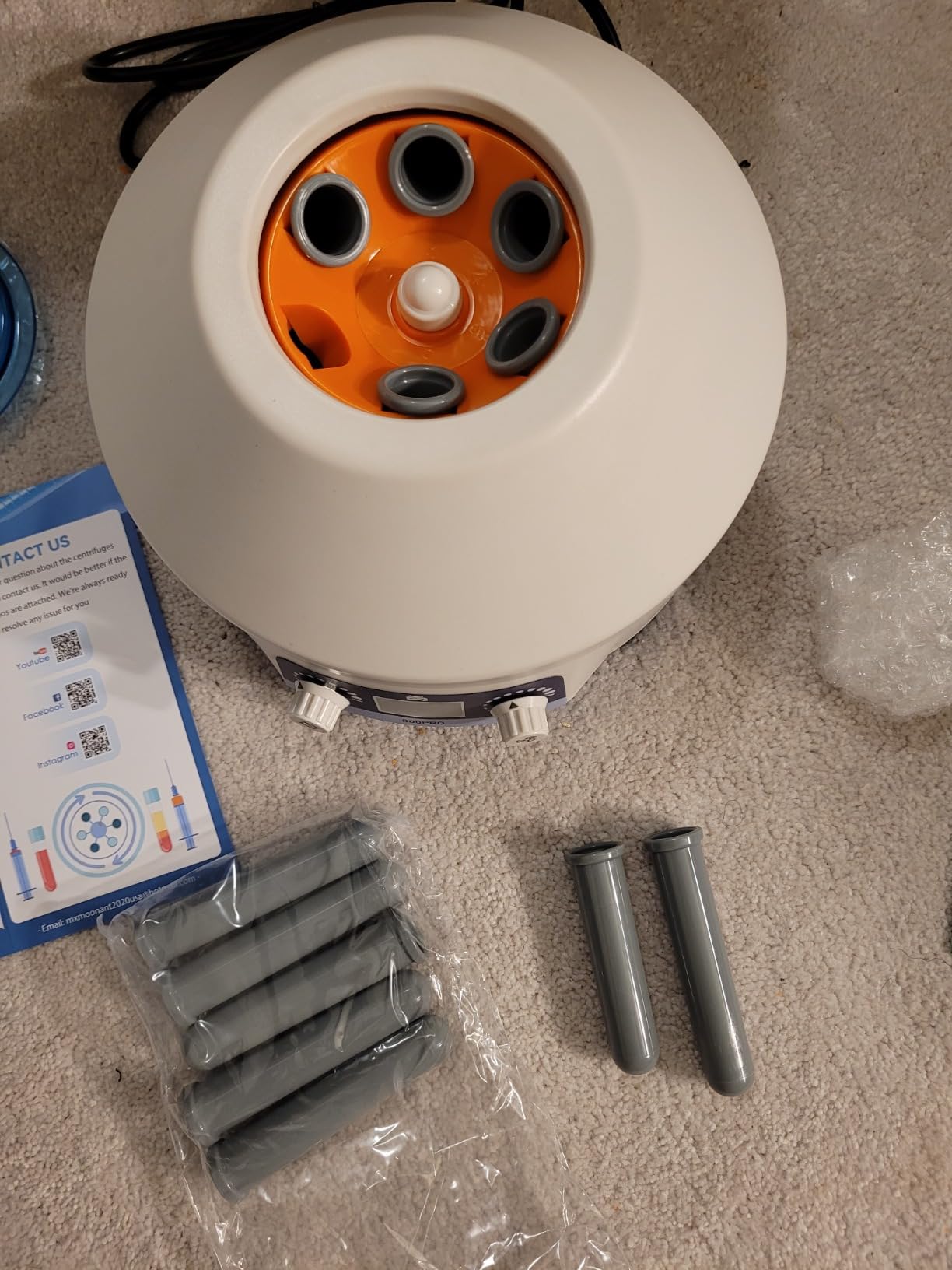 Mxmoonant Centrifuge Machine, 15mlX6 Lab Benchtop PRP Centrifuges customer photo 1