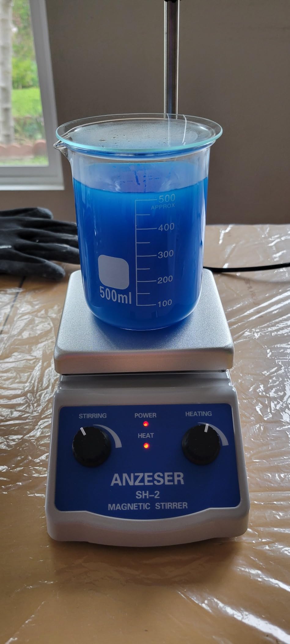 Magnetic Stirrer Hot Plate w/Stir Bar,100-2000rpm Magnetic Hotplate Stirrer customer photo 1