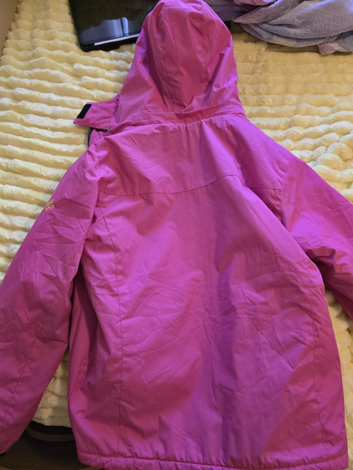 GEMYSE Girl's Waterproof Ski Snow Jacket Fleece Windproof Winter Jacket with Hood customer photo 2