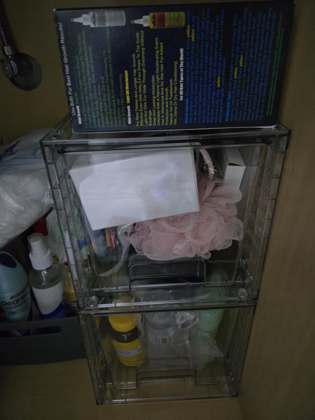Vtopmart 4 Pack Large Stackable Storage Drawers, Clear customer photo 2
