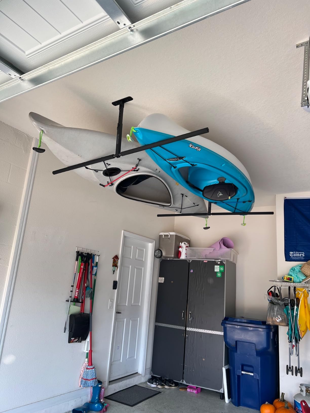 GoSports Kayak Rack for Garage Ceiling Mount - Adjustable Storage Hangers for 2 Kayaks, SUPs, or Surfboards customer photo 1