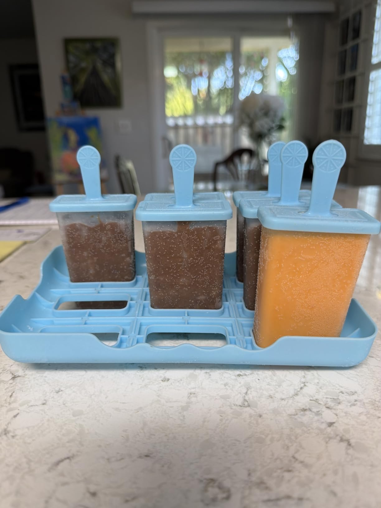 12 Cavities Popsicles Molds, Popsicle Molds with Built-in Popsicle Stick customer photo 2