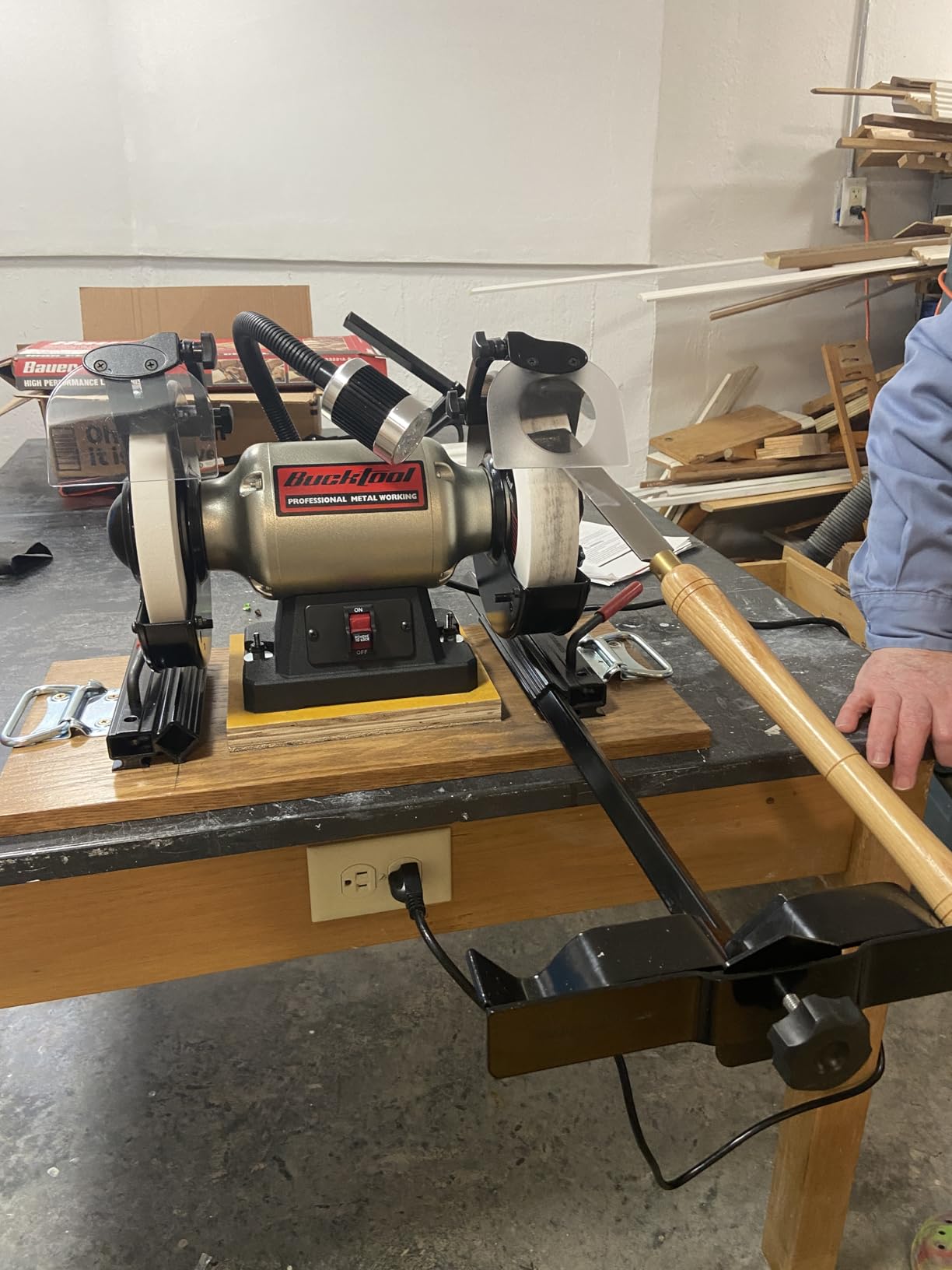BG-GRIND4 4PCS Set Complete Grinding Jig System for Wood Chisels, Grind Sharpening System to Sharpen Lathe Turning Tools, Chisels, Skews, Bowl Spindle Gouges etc. customer photo 1