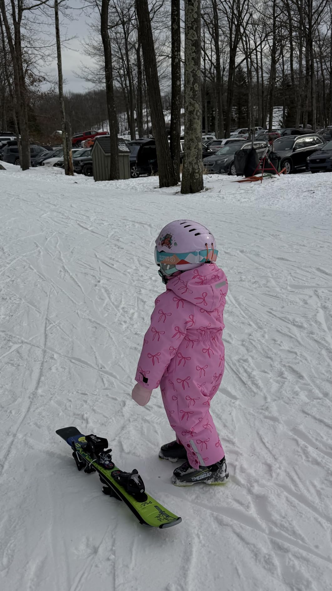 OutdoorMaster Kids Ski Helmet, Adjustable Lightweight for Snowboarding | PC+EPS, ASTM certified, Moisture-wicking fleece lining & earmuffs, Adjustable dial fit, Goggle snap, Warmth & Breathability customer photo 1