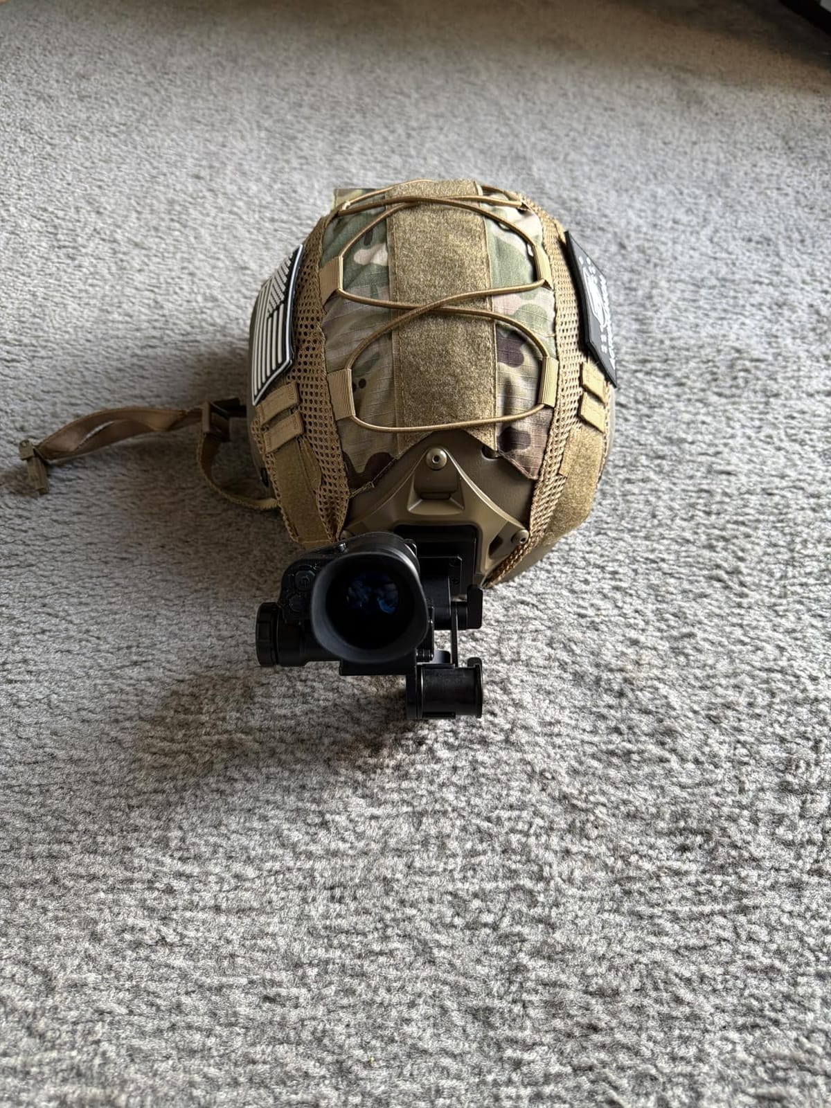 GOYOJO NVG10 Night Vision Monocular Helmet-Mounted Goggles,1080P HD NVG with 1X Optical Zoom, Adjustable Infrared, IP66 Waterproof for Hunting, Surveillance, Camping, Built-in Compass customer photo 1