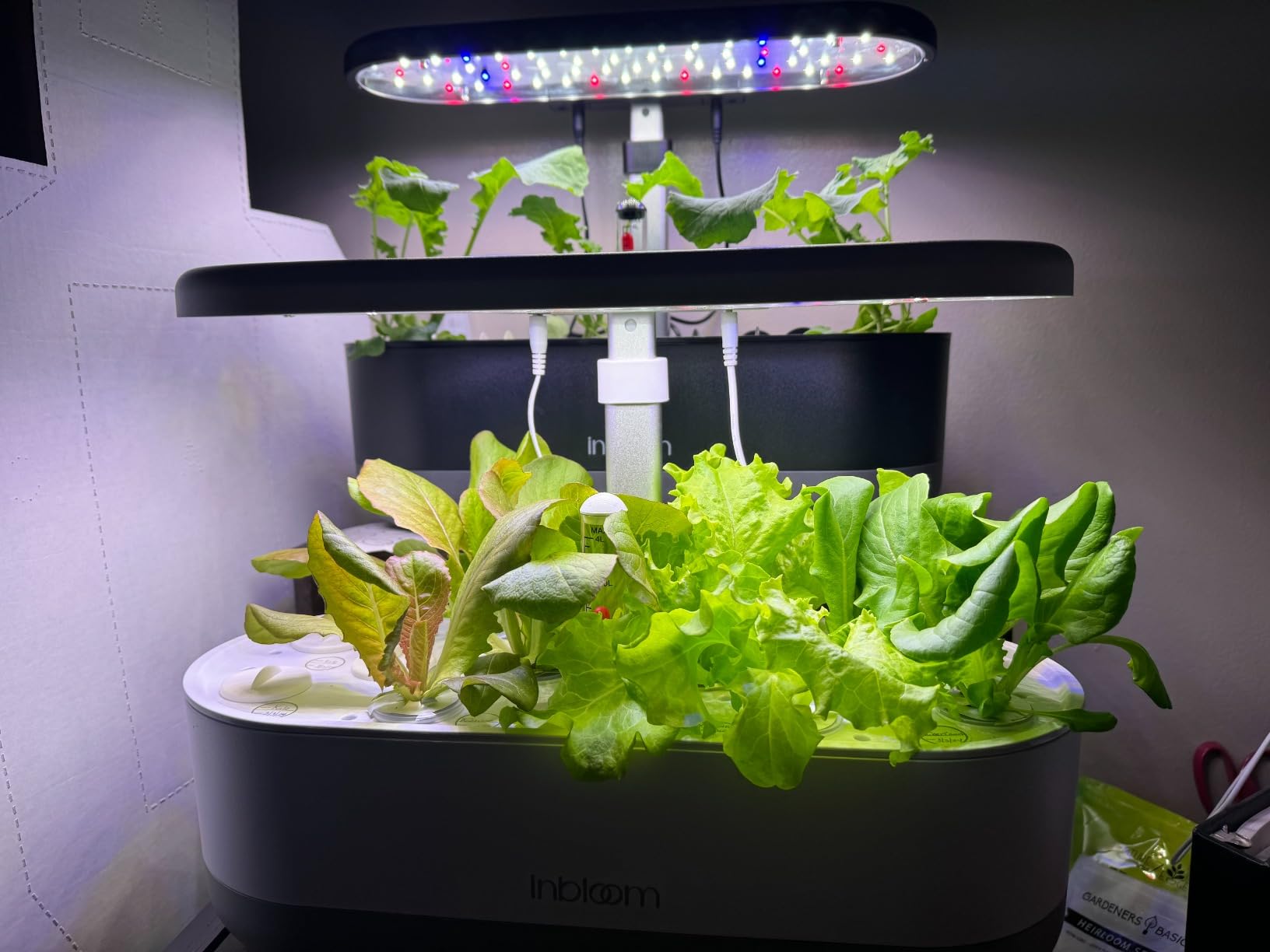 inBloom 12 Pods Hydroponics Growing System Indoor Garden with LED Grow Light and Pod Kit, Plants Germination Kit with 4.2L Water Pump Accelerate, Height Adjustable, Gardening Gifts for Women, White customer photo 2